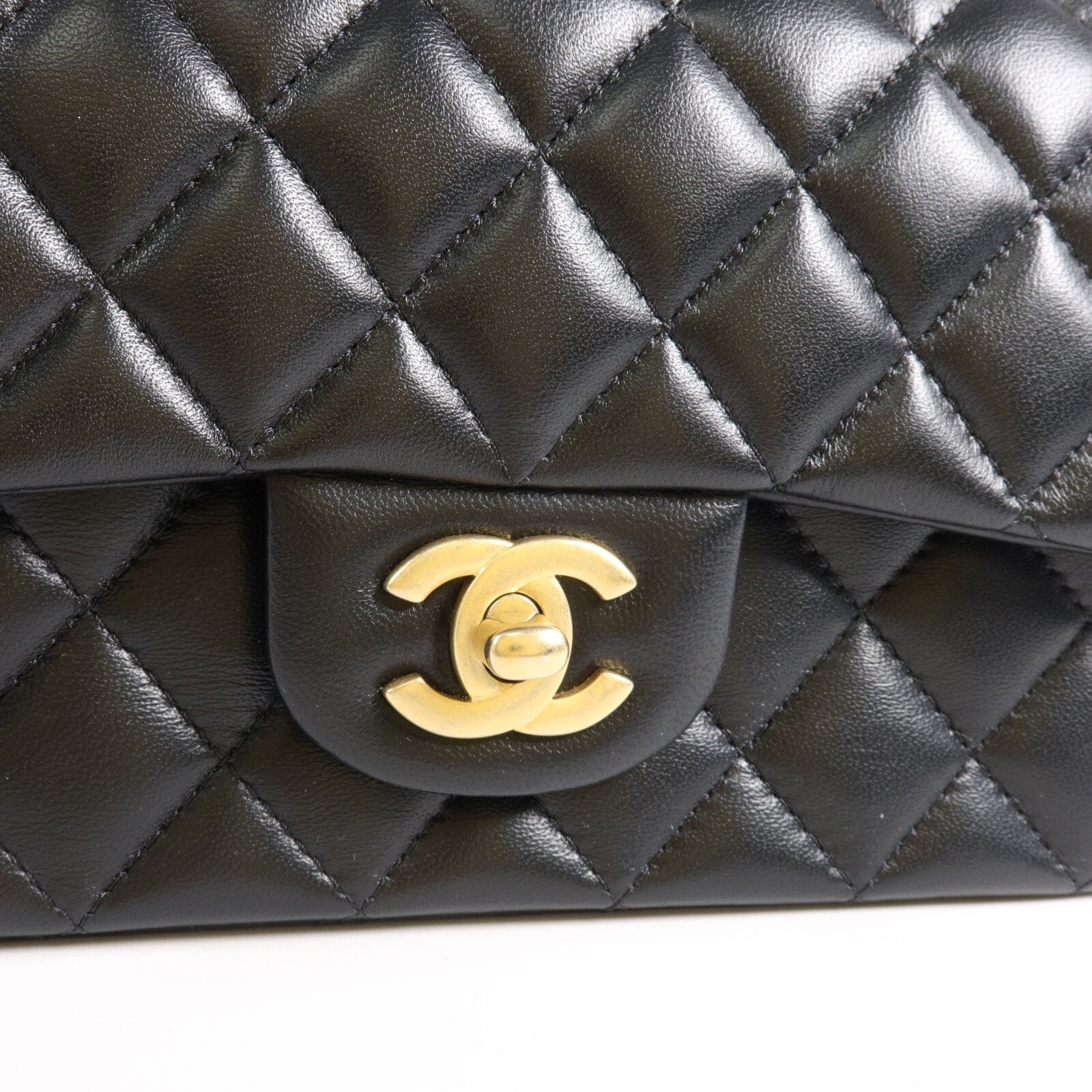CHANEL 羊皮皮革Mini Classic 20 With Handle鏈帶手挽肩背兩用袋