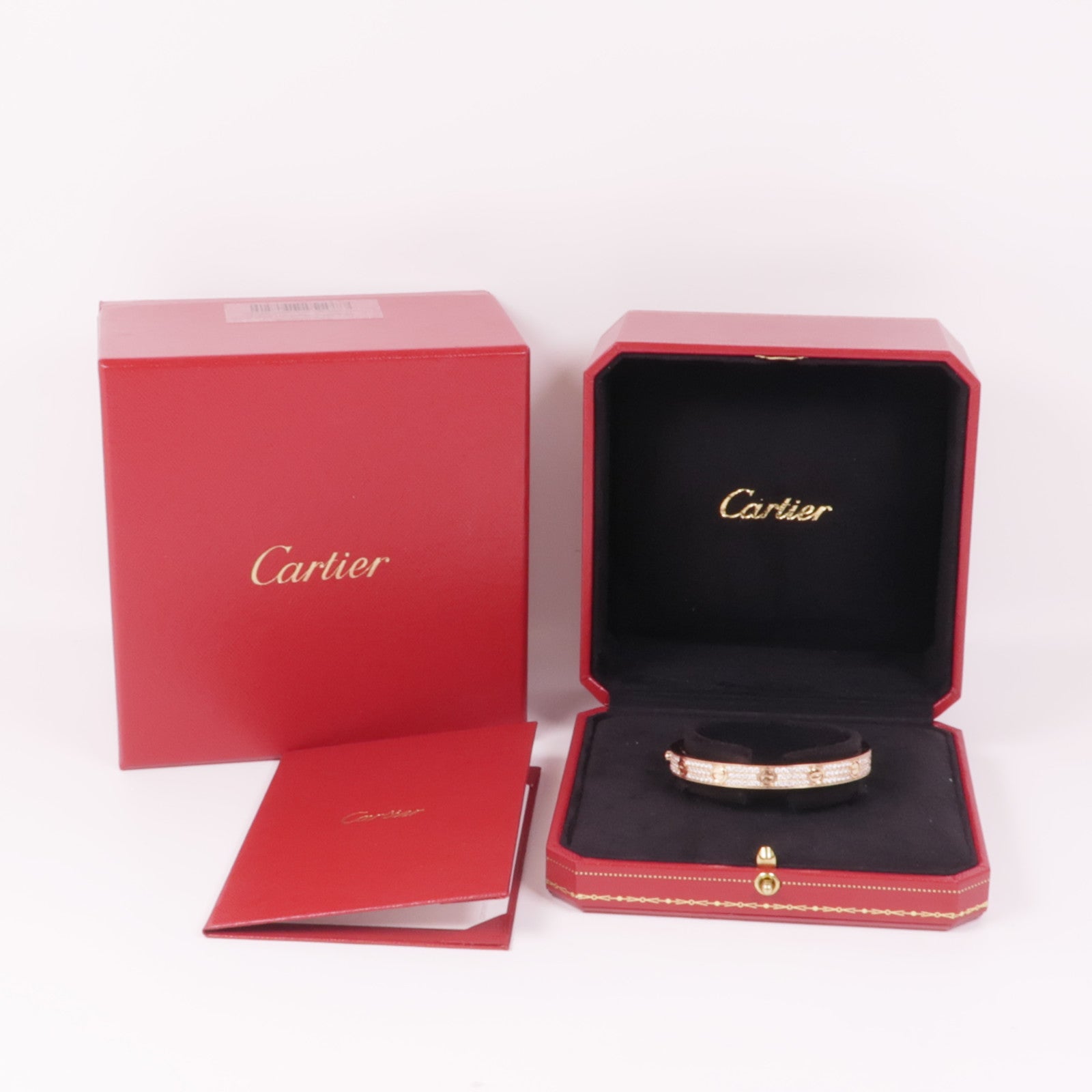CARTIER 18K玫瑰金Love Bracelet Full Diamond鑽石手鐲Cartier#16