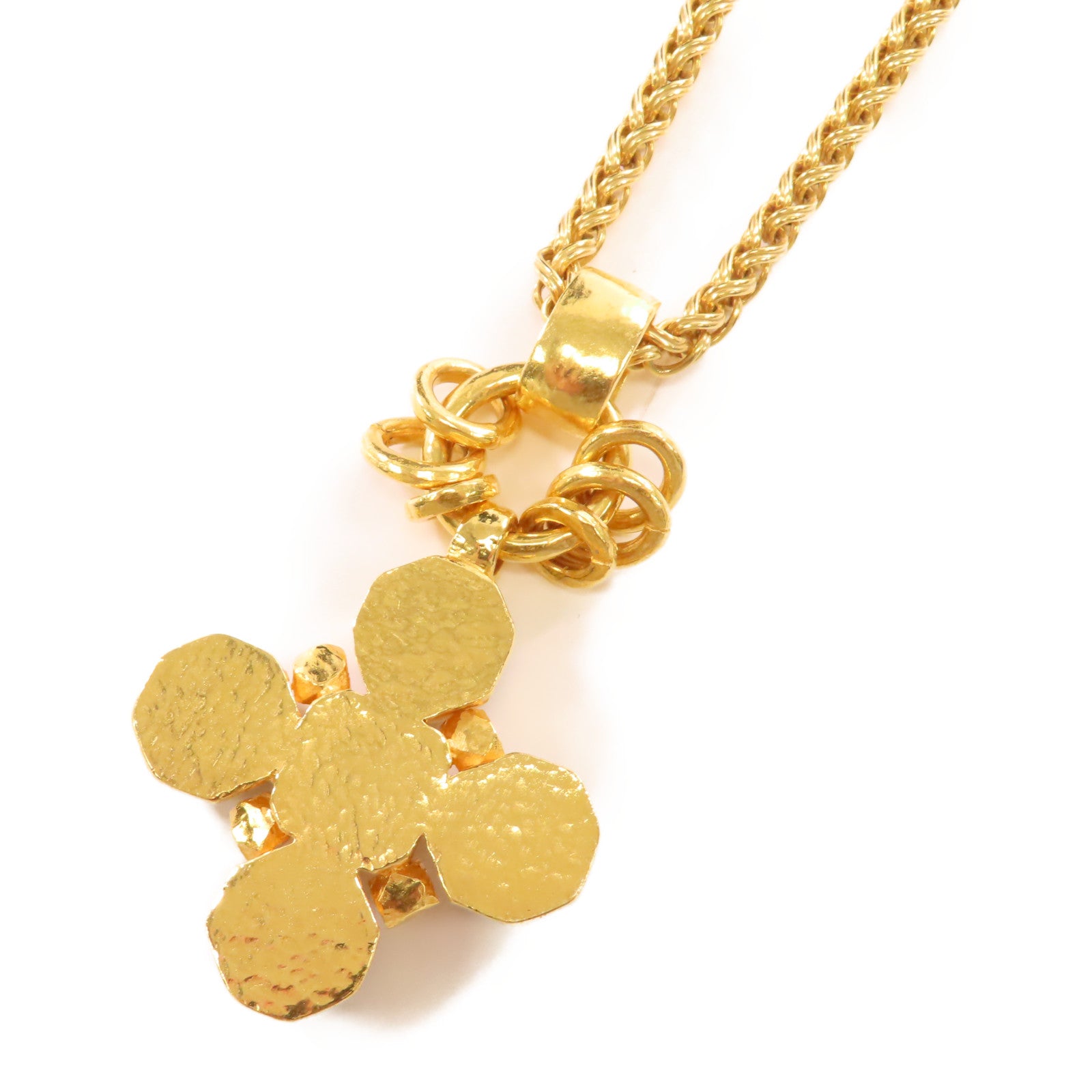 CHANEL 金屬Necklace項鍊金色/啡色