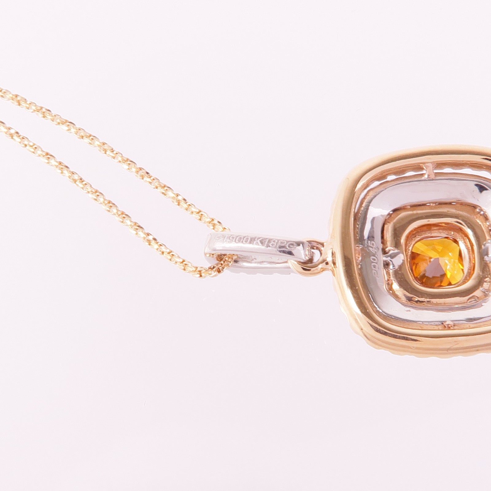 JEWELRY 18K玫瑰金/PT900鉑金Diamond Necklace鑽石項鍊