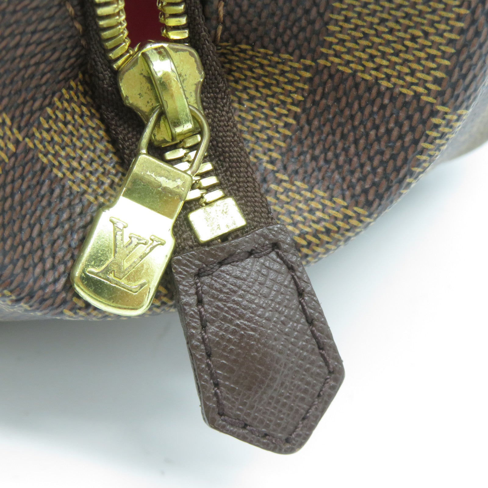 LOUIS VUITTON 【激減優惠】Damier Ebene Belem MM金扣肩背袋啡色