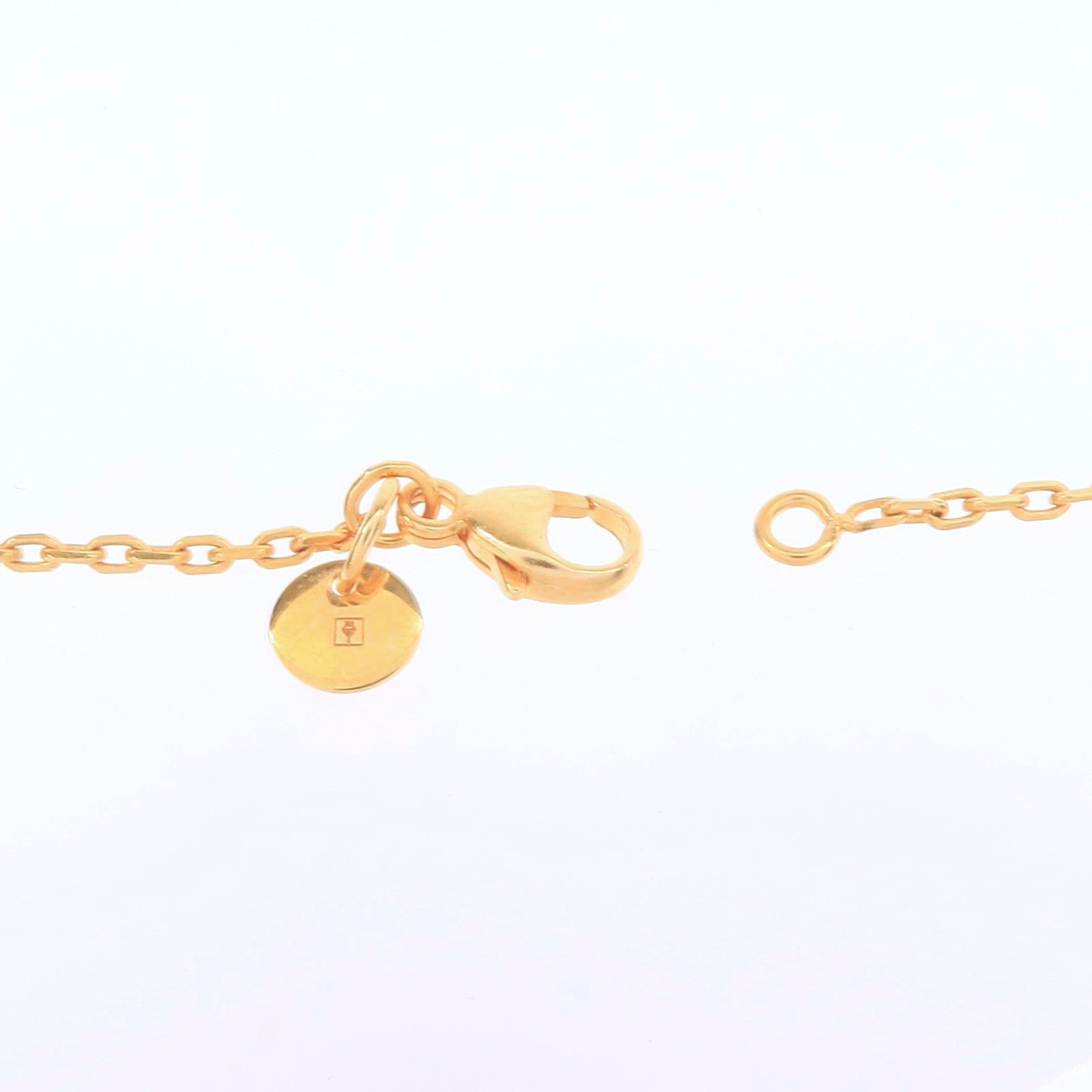 HERMES 【激減優惠】皮革/金屬As De Coeur項鍊Gold