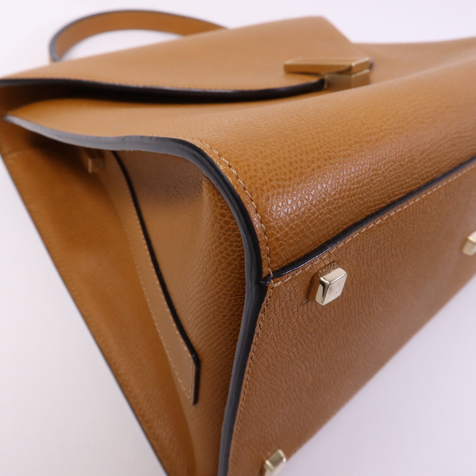 SELECTION 牛皮皮革Iside Top Handle Medium金扣手挽肩背兩用袋