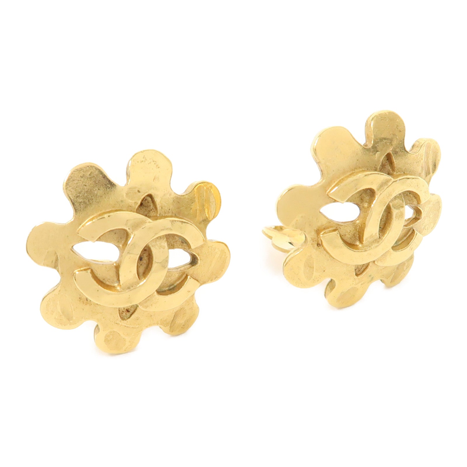 CHANEL 金屬Vintage Earrings耳環金色