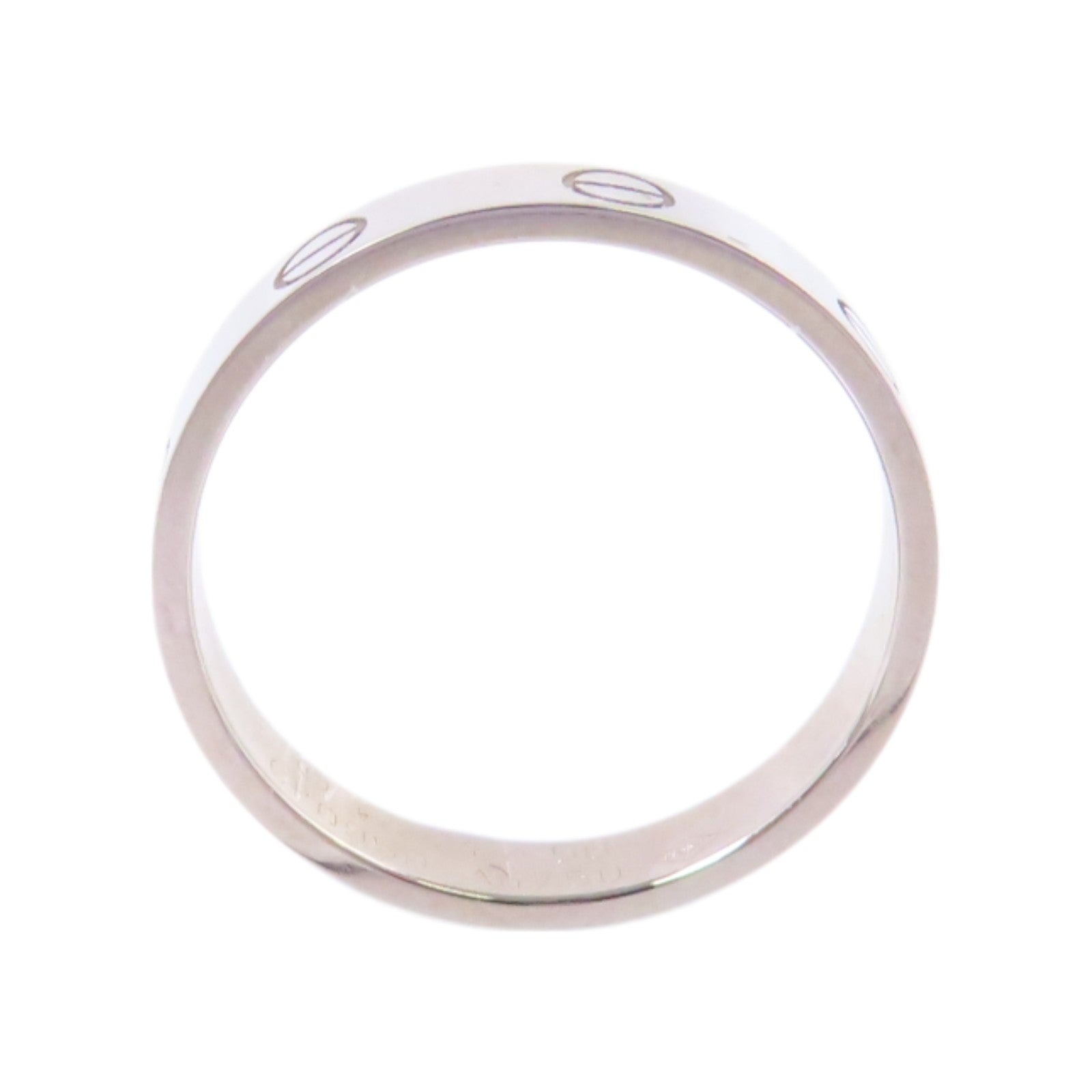 CARTIER 18K白金/Mini Love Ring戒指Cartier#56/US#7.25