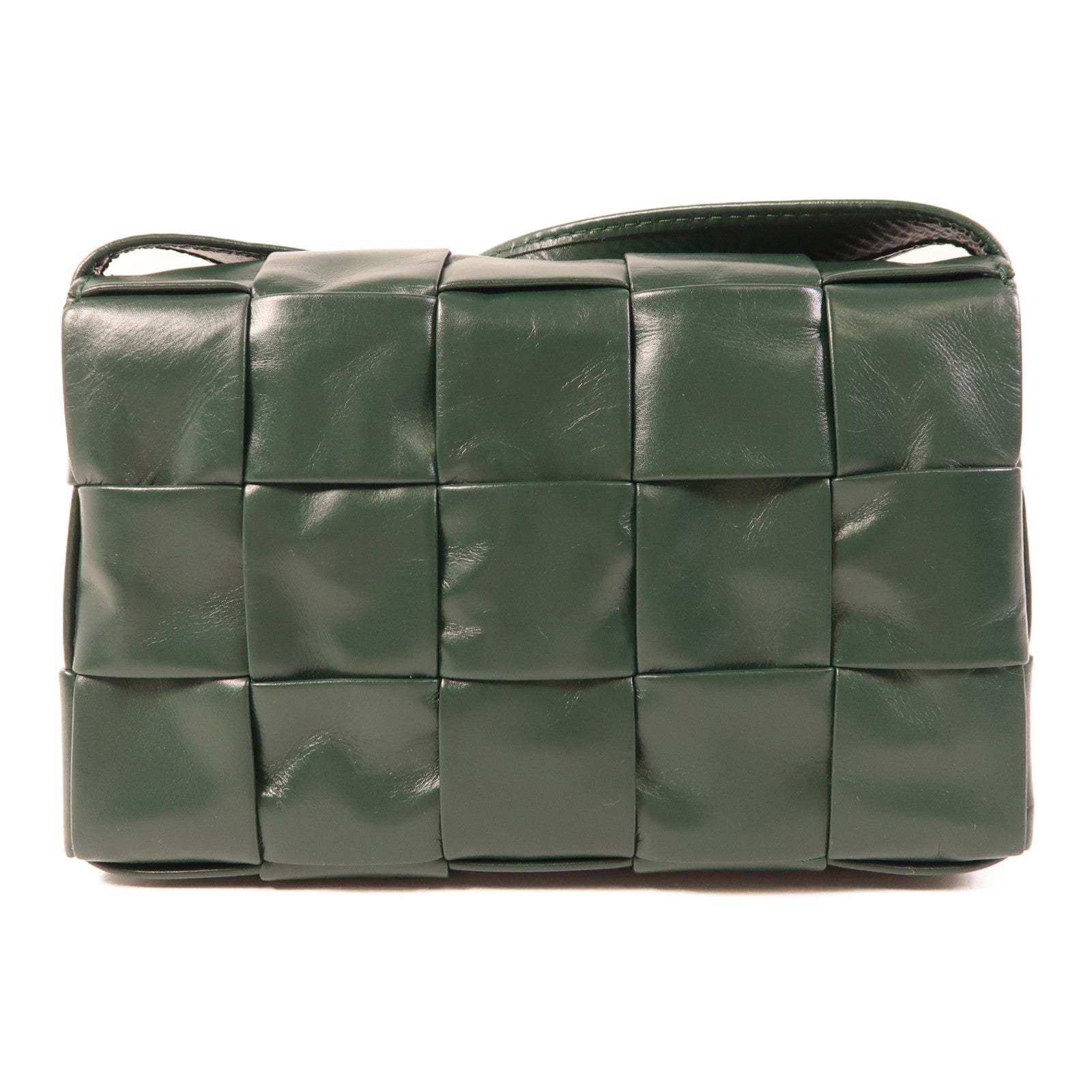 BOTTEGA VENETA 皮革Cassette銀扣肩背袋