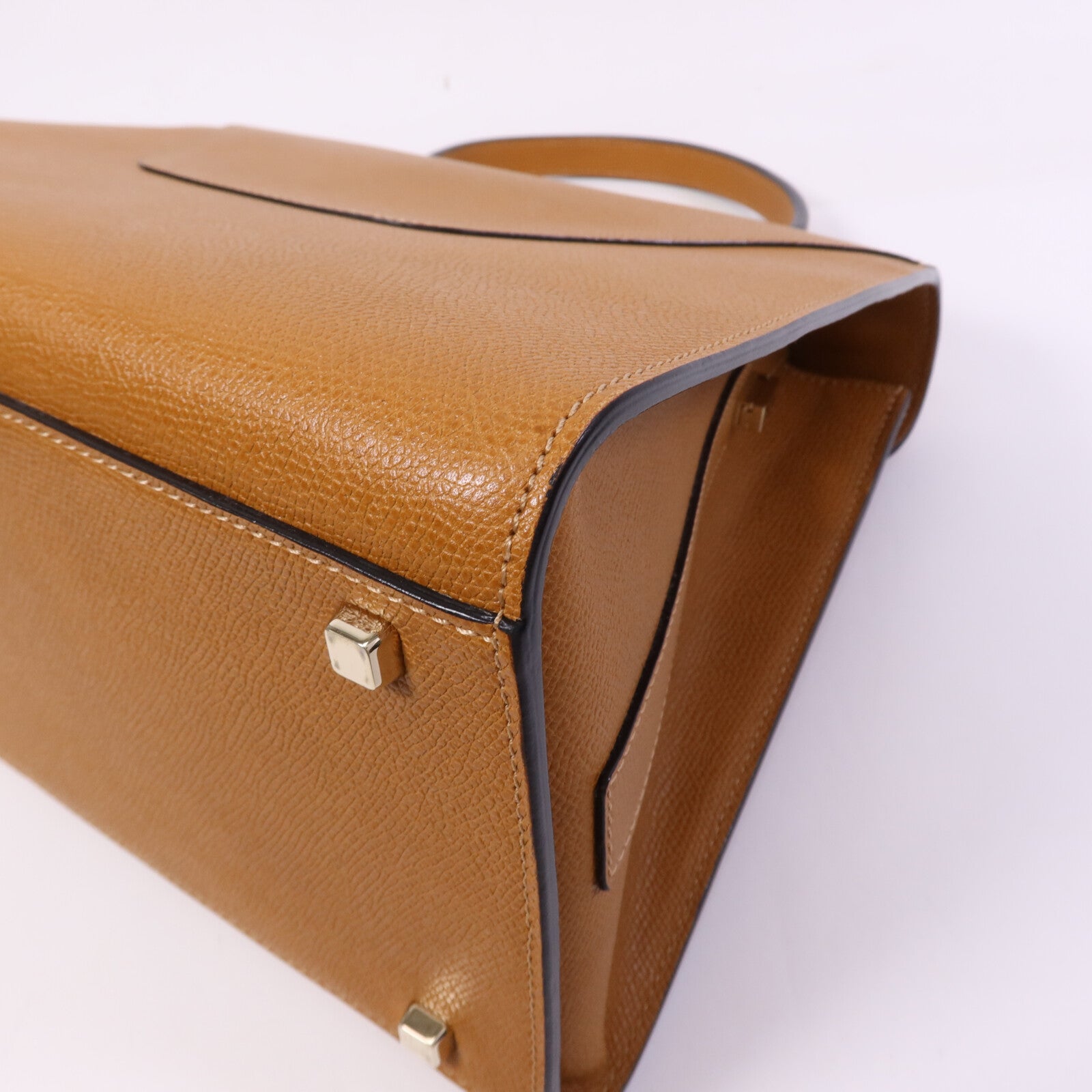 SELECTION 牛皮皮革Iside Top Handle Medium金扣手挽肩背兩用袋