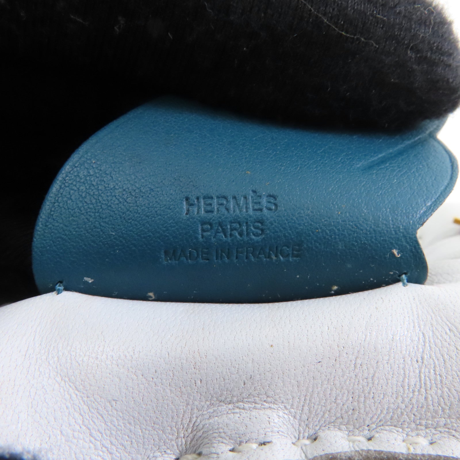 HERMES Swift皮革Redeo Pegase MM掛飾灰色/綠色