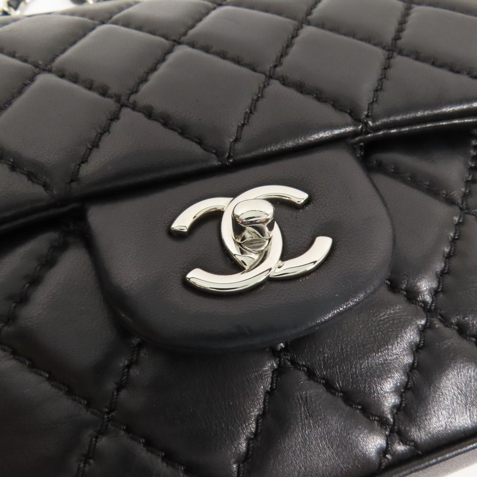 CHANEL 牛皮皮革2 Way Shoulder Bag銀扣手挽肩背兩用袋