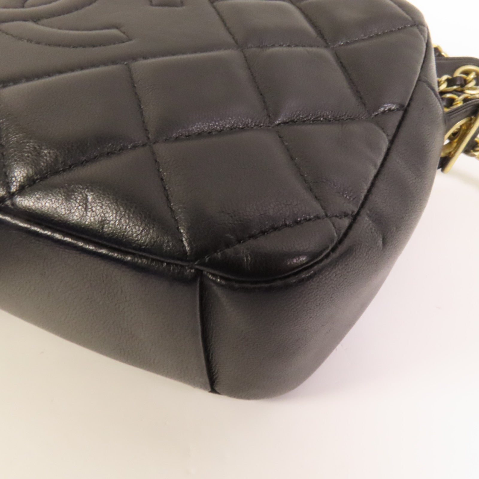 CHANEL 羊皮皮革Camera Bag金扣肩背袋