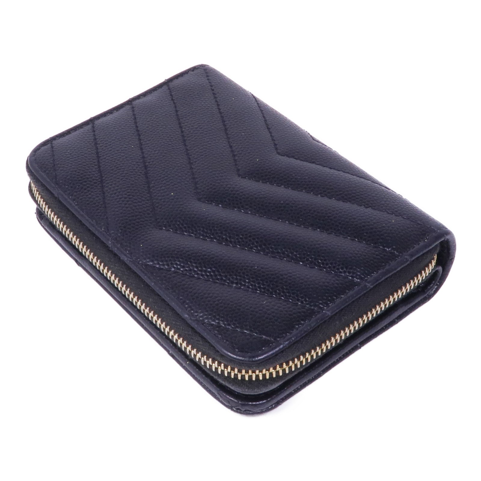 SAINT LAURENT 【激減優惠】牛皮皮革Wallet金扣錢包