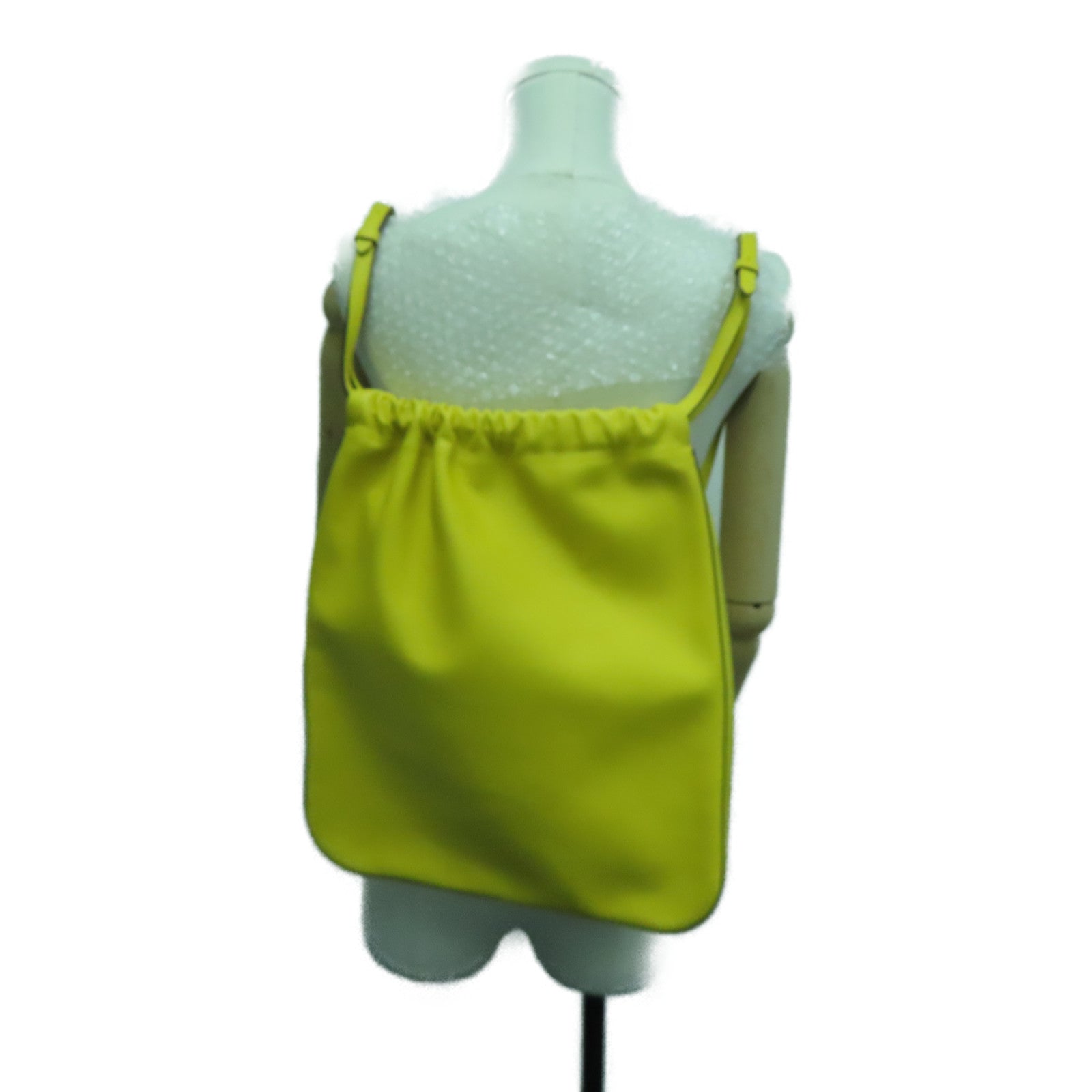 HERMES Evercolor Leather Bridado Shoulder Bag Silver Buckle Shoulder Bag Yellow
