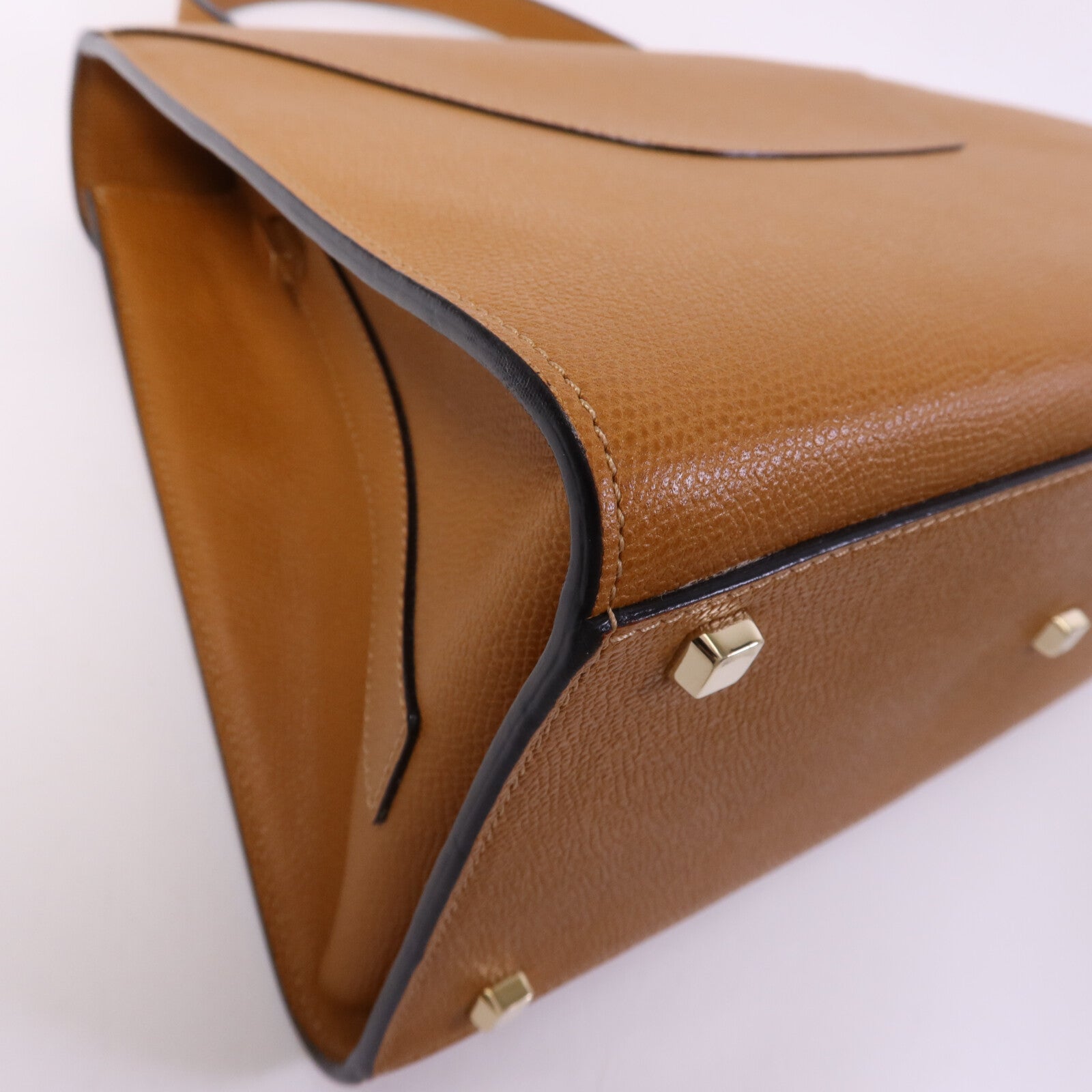 SELECTION 牛皮皮革Iside Top Handle Medium金扣手挽肩背兩用袋