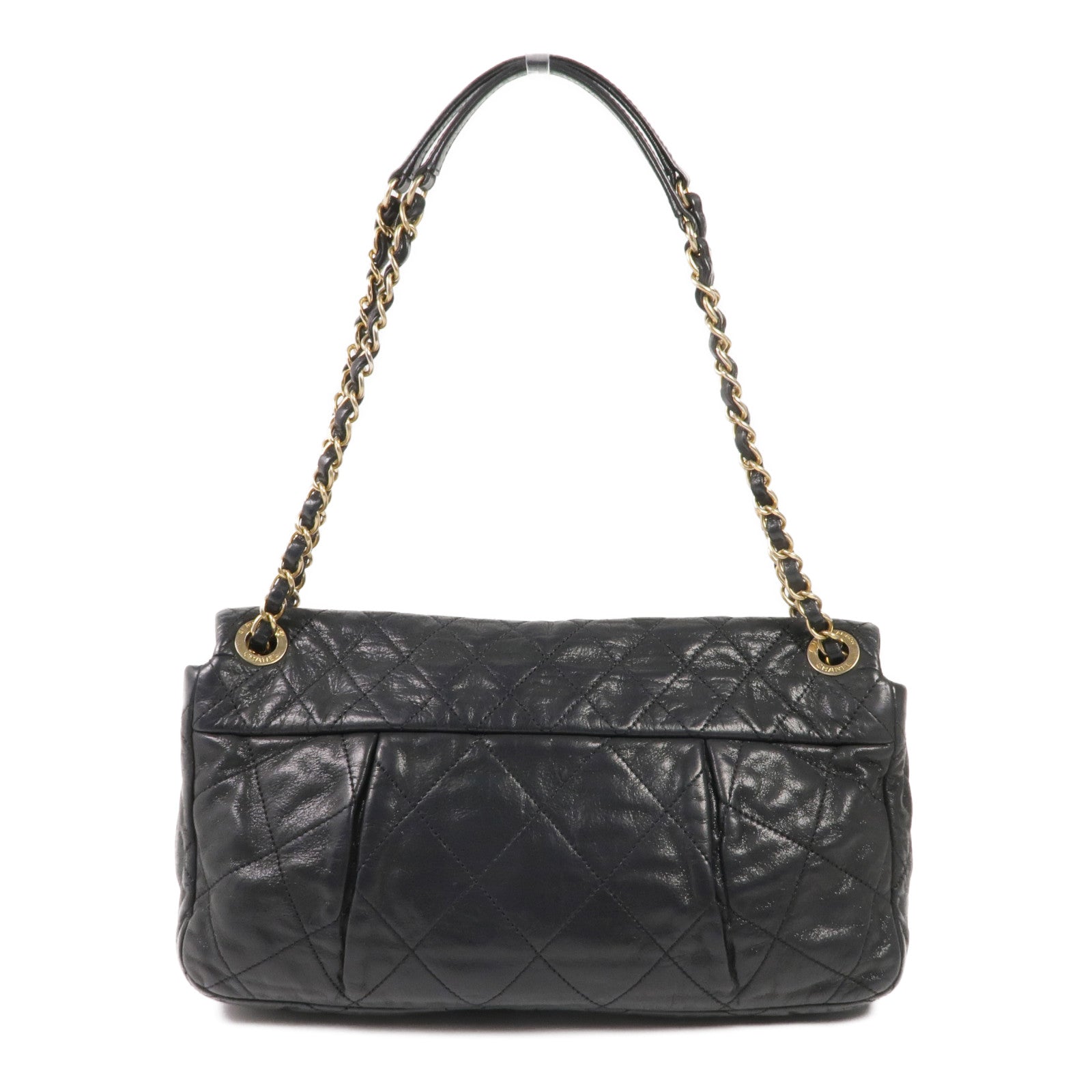 CHANEL 牛皮皮革Chain Shoulder Bag金扣鏈帶肩背袋