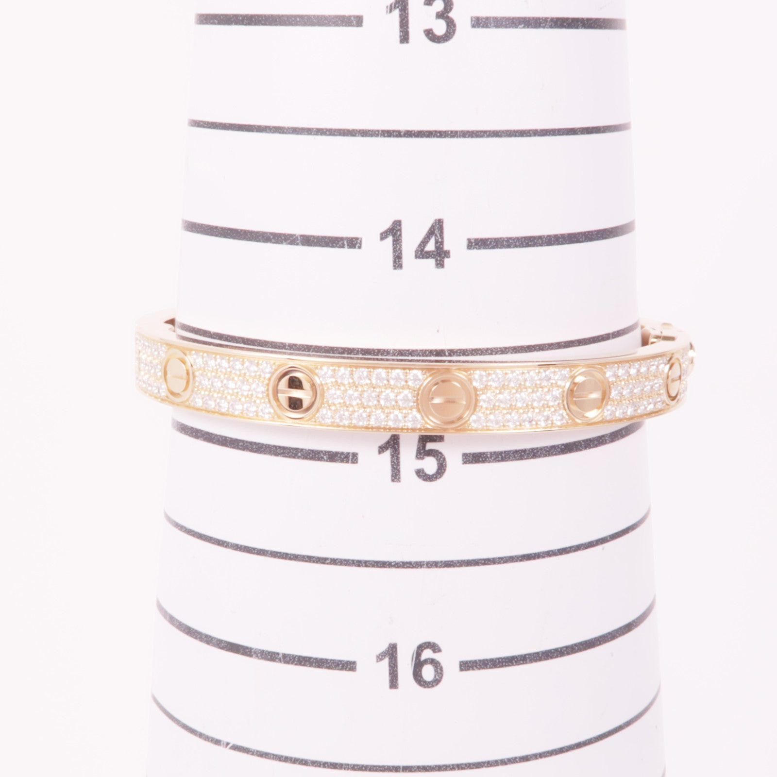 CARTIER 18K玫瑰金Love Bracelet Full Diamond鑽石手鐲Cartier#16