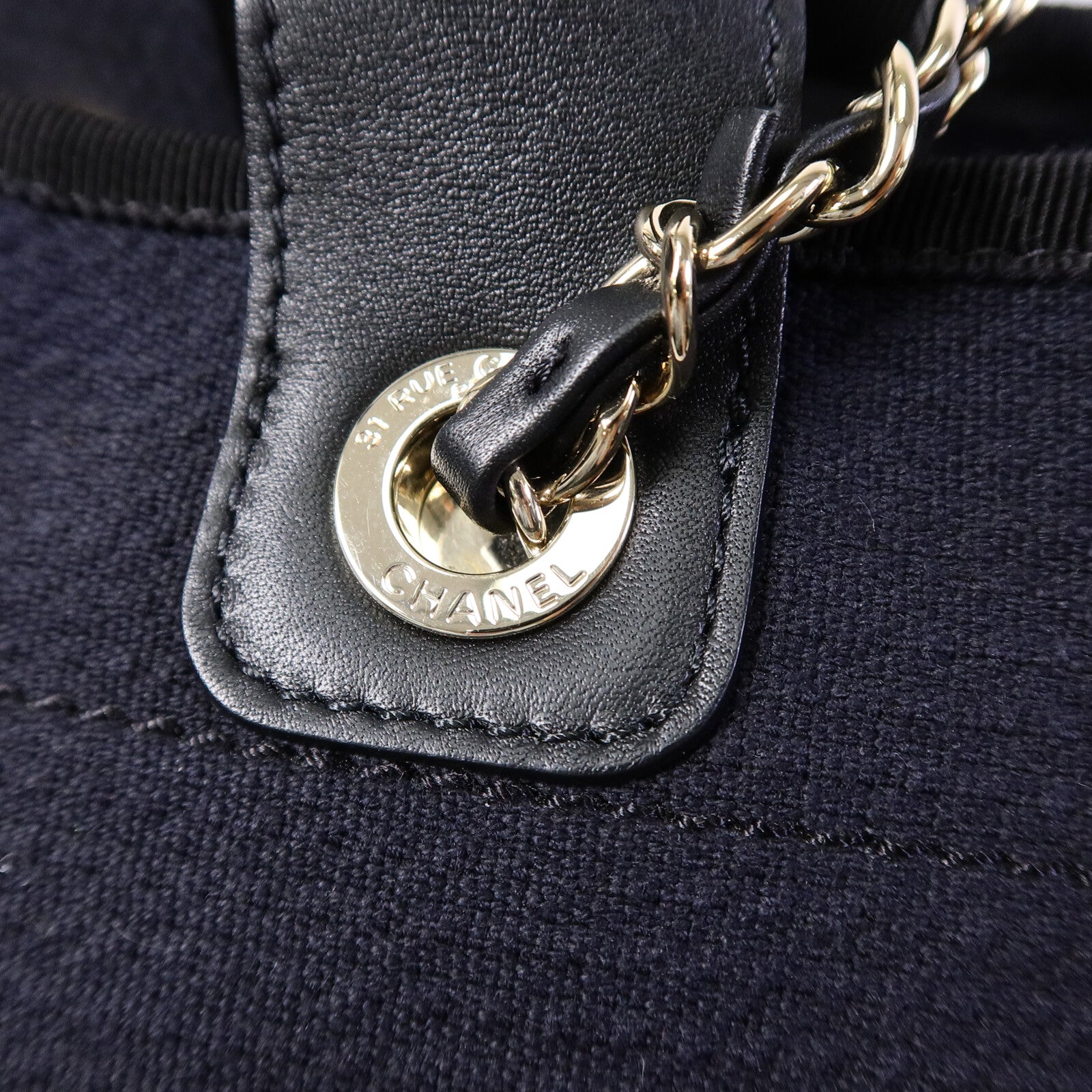 CHANEL 牛仔布Deauville Tote手挽袋