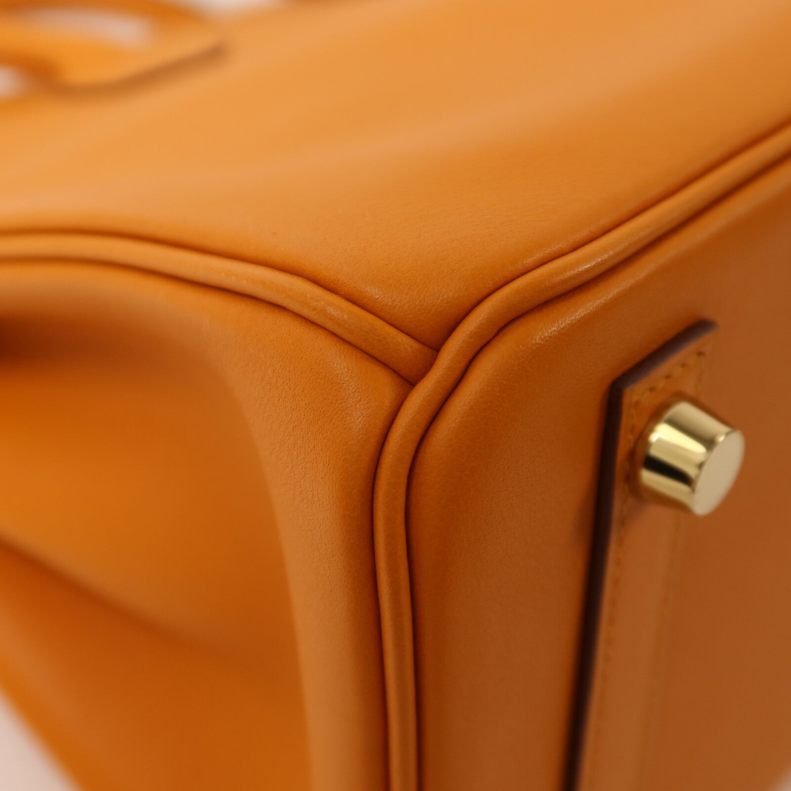 HERMES Swift皮革Birkin 25金扣手挽袋Apricot
