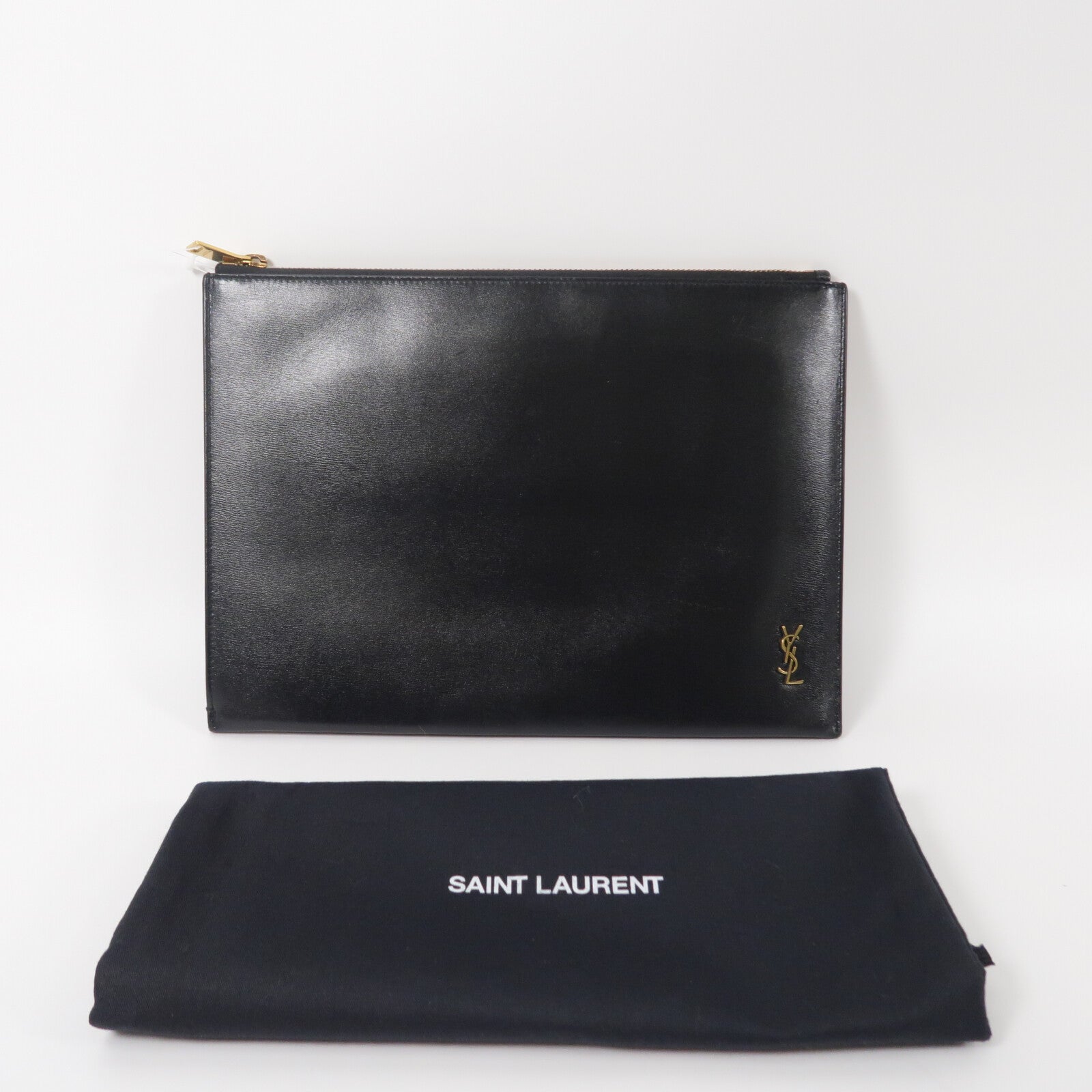 SAINT LAURENT 牛皮皮革Monogram Pouch手拿包