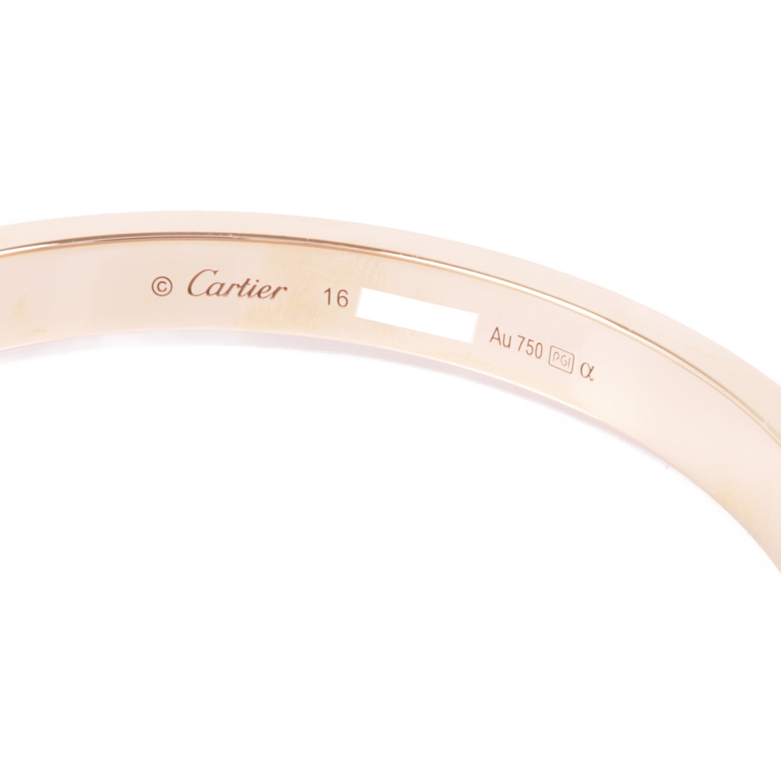 CARTIER 18K玫瑰金Love Bracelet Full Diamond鑽石手鐲Cartier#16