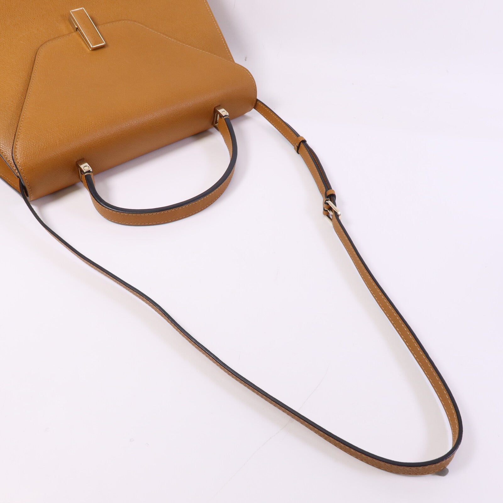 SELECTION 牛皮皮革Iside Top Handle Medium金扣手挽肩背兩用袋