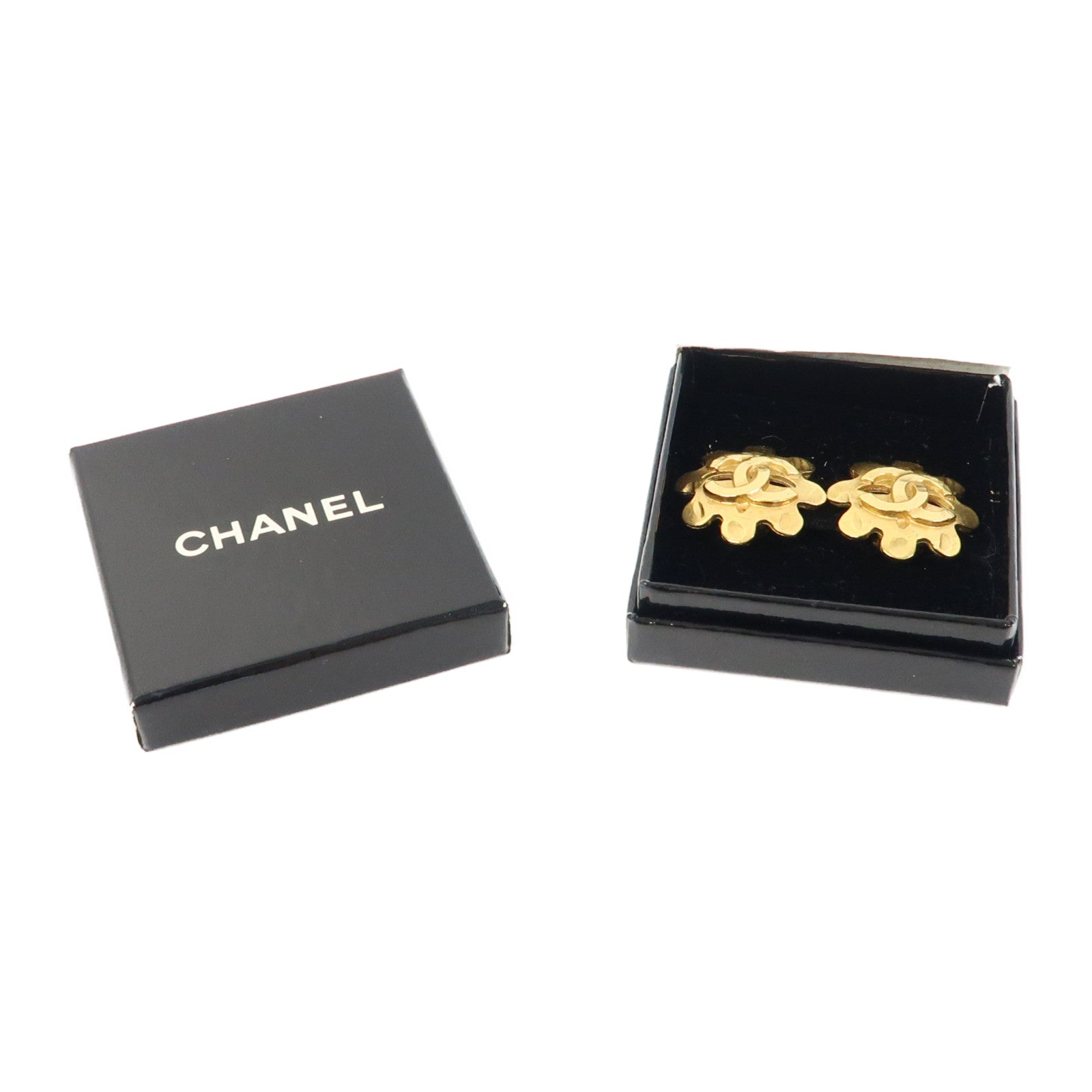 CHANEL 金屬Vintage Earrings耳環金色