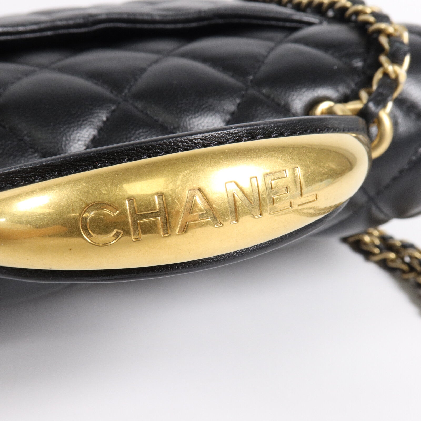 CHANEL 羊皮皮革Mini Classic 20 With Handle鏈帶手挽肩背兩用袋
