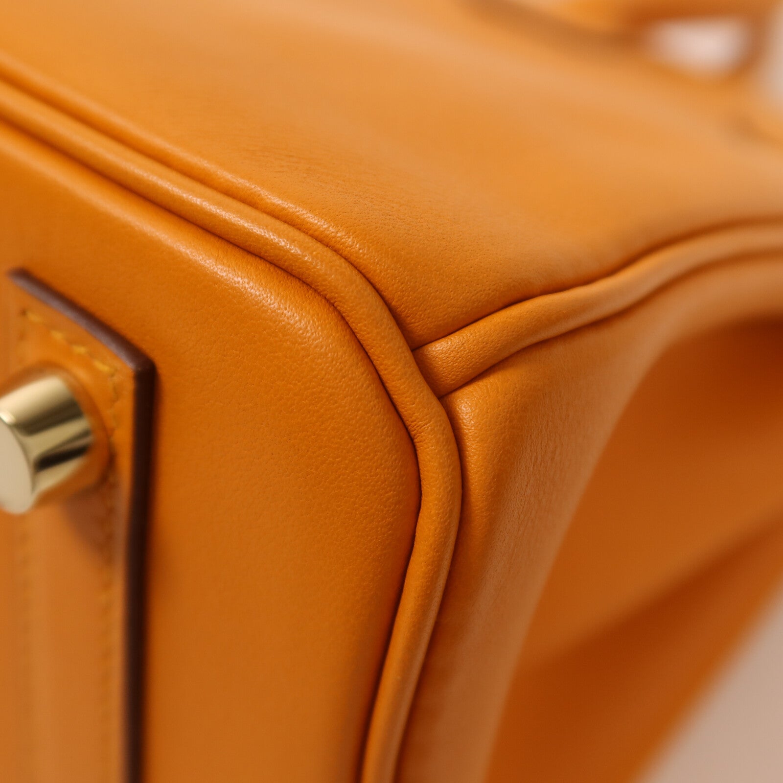 HERMES Swift皮革Birkin 25金扣手挽袋Apricot