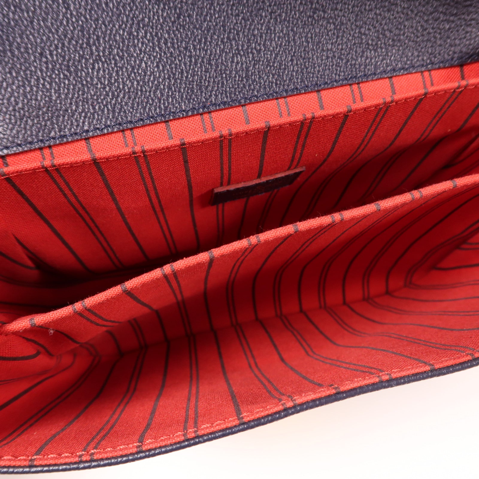 LOUIS VUITTON Monogram Empreinte Pochette Metis金扣手挽肩背兩用袋深藍色
