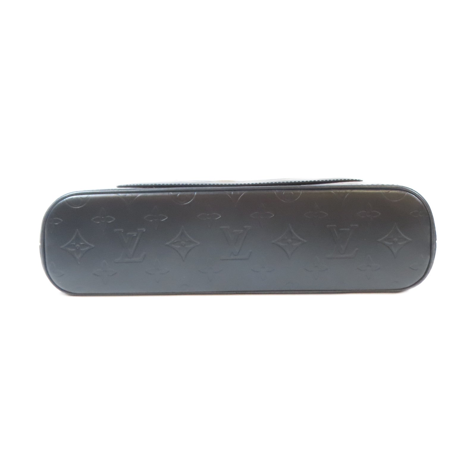 LOUIS VUITTON Monogram Mat Alston銀扣肩背袋灰色