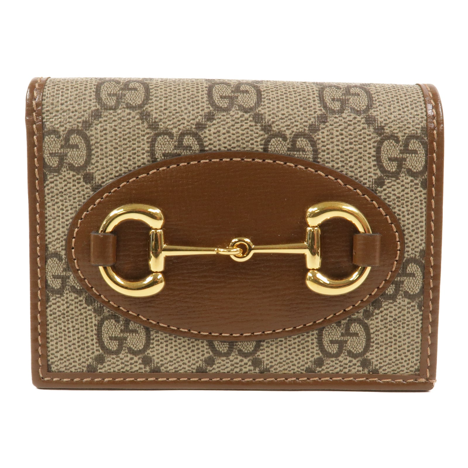 GUCCI 塗層帆布Horsebit 1955 Card Case Wallet錢包