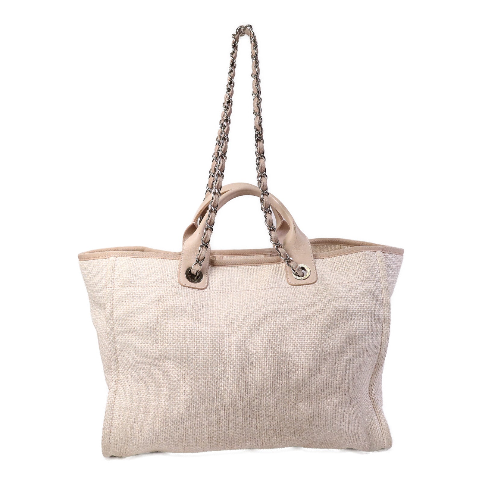 CHANEL 帆布Deauville Tote Bag手挽肩背兩用袋