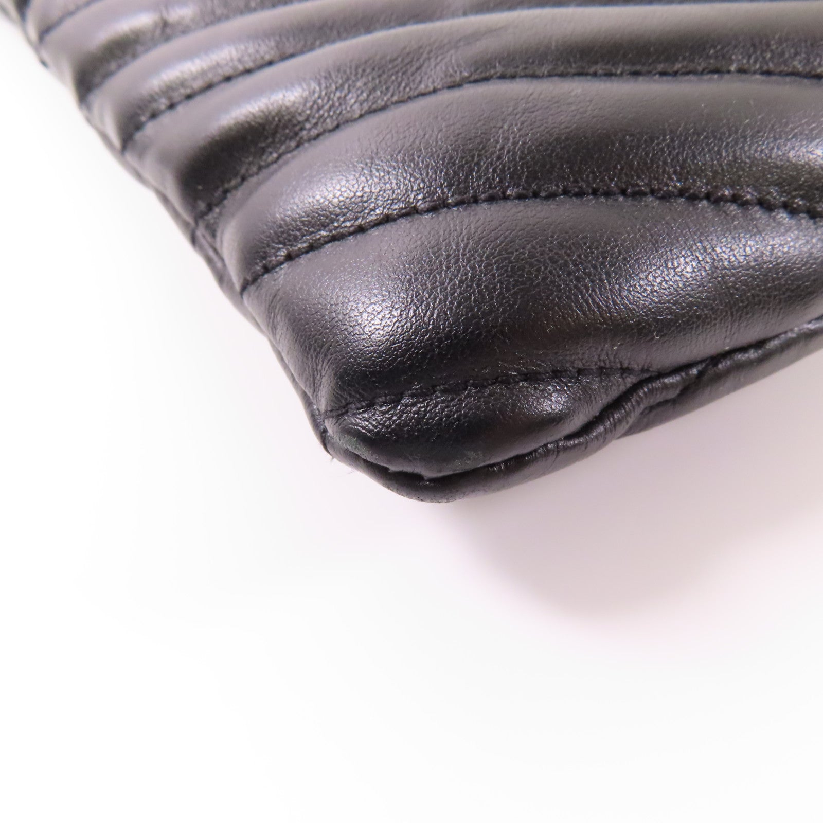 SAINT LAURENT 牛皮皮革Clutch銀扣手拿包