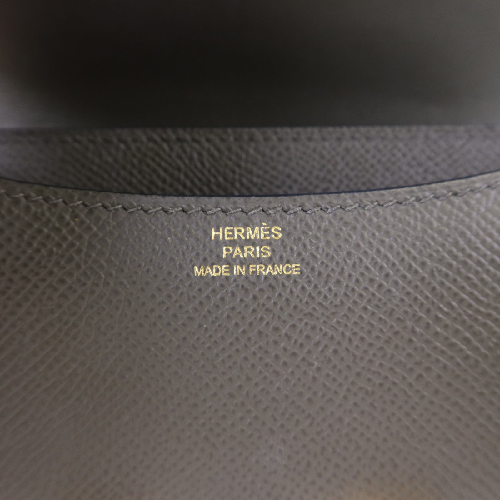 HERMES Veau Epsom皮革Constance Mini金扣肩背袋 Vert de Gris