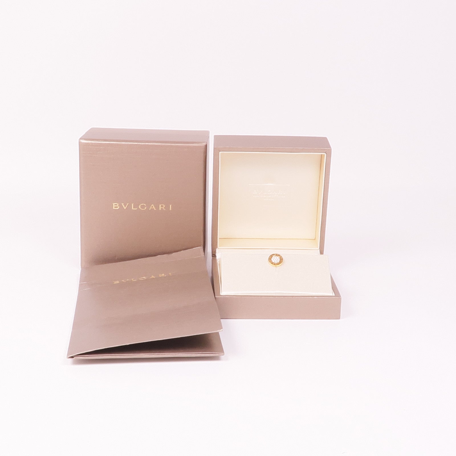 BVLGARI 18K玫瑰金Single Earring鑽石耳環