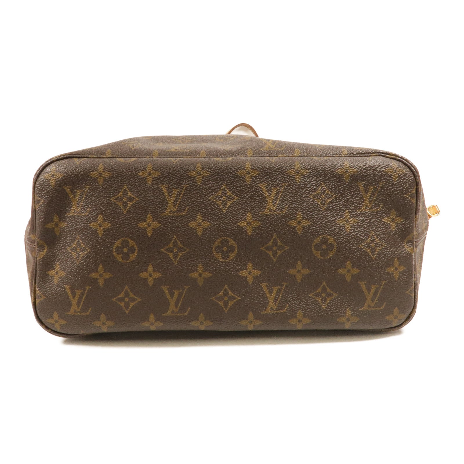 LOUIS VUITTON Monogram Neverfull MM金扣手挽袋