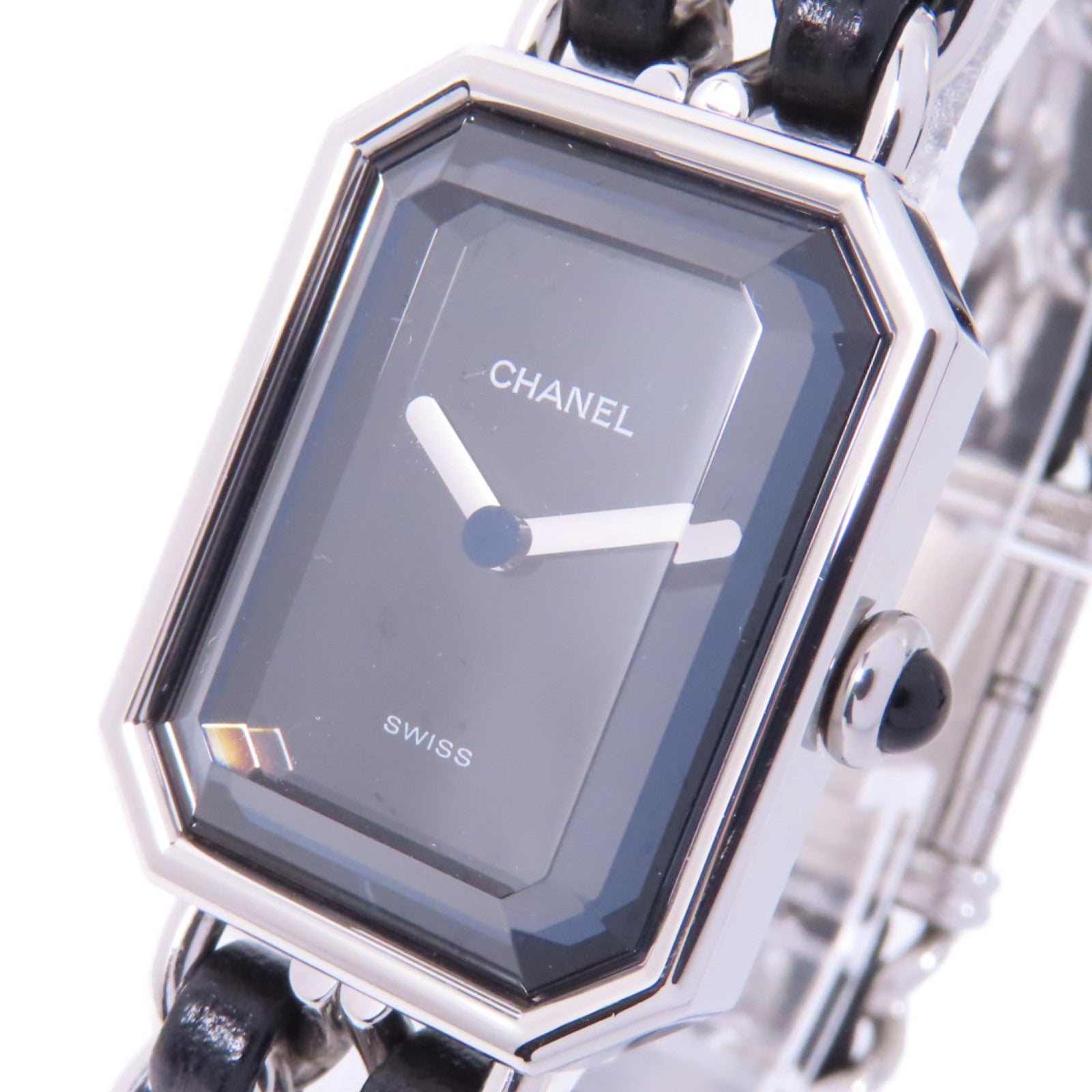 CHANEL Premiere M不鏽鋼手錶石英機芯黑色