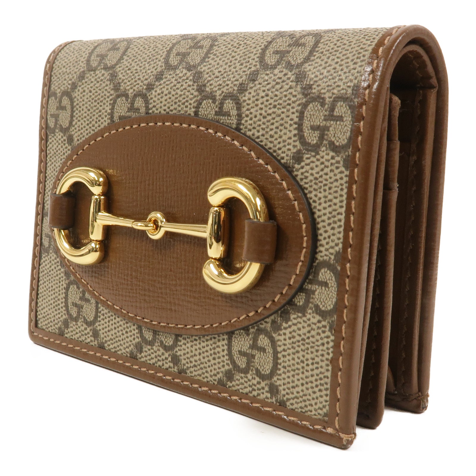 GUCCI 塗層帆布Horsebit 1955 Card Case Wallet錢包