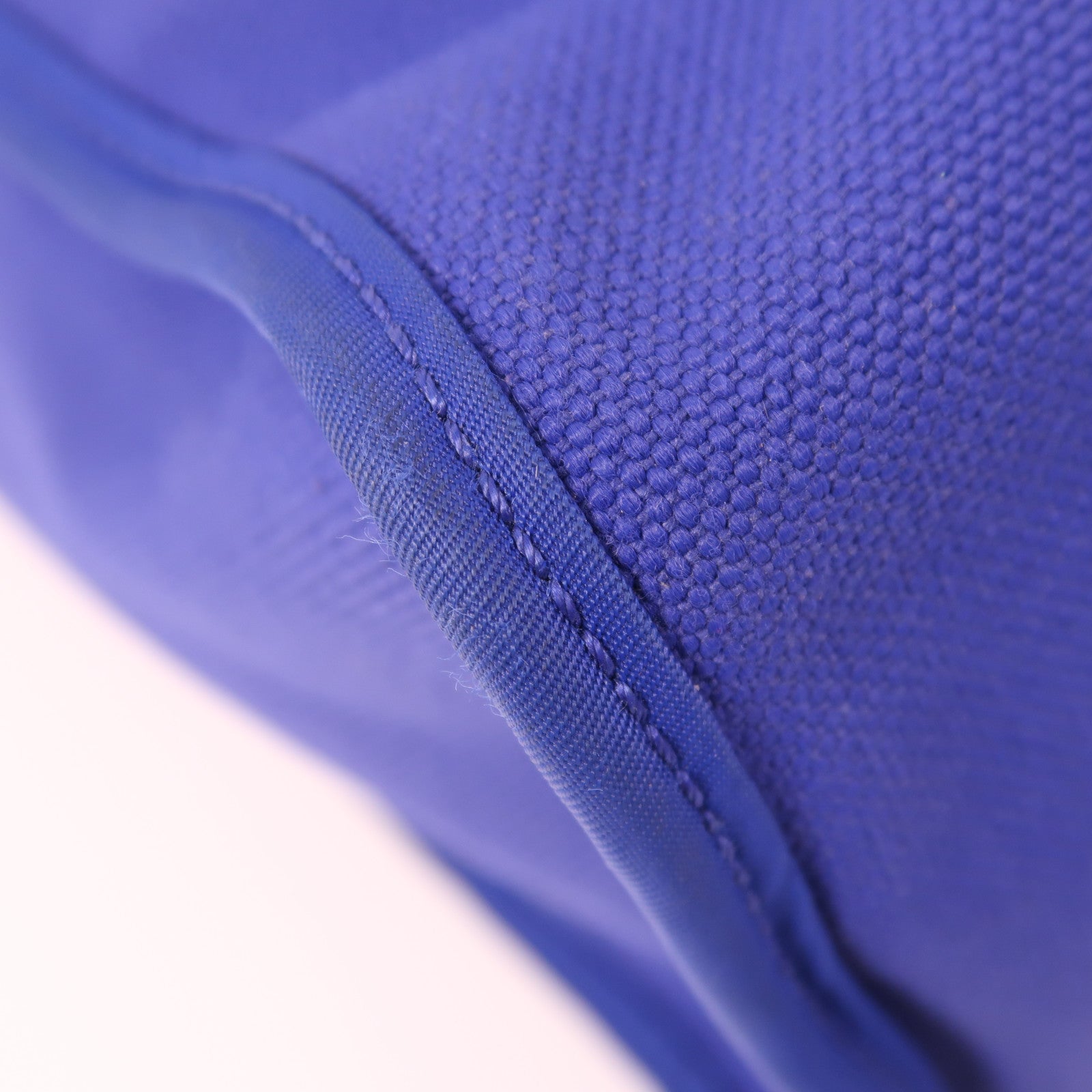 HERMES 帆布Herbag PM銀扣手挽肩背兩用袋Bleu Electrique