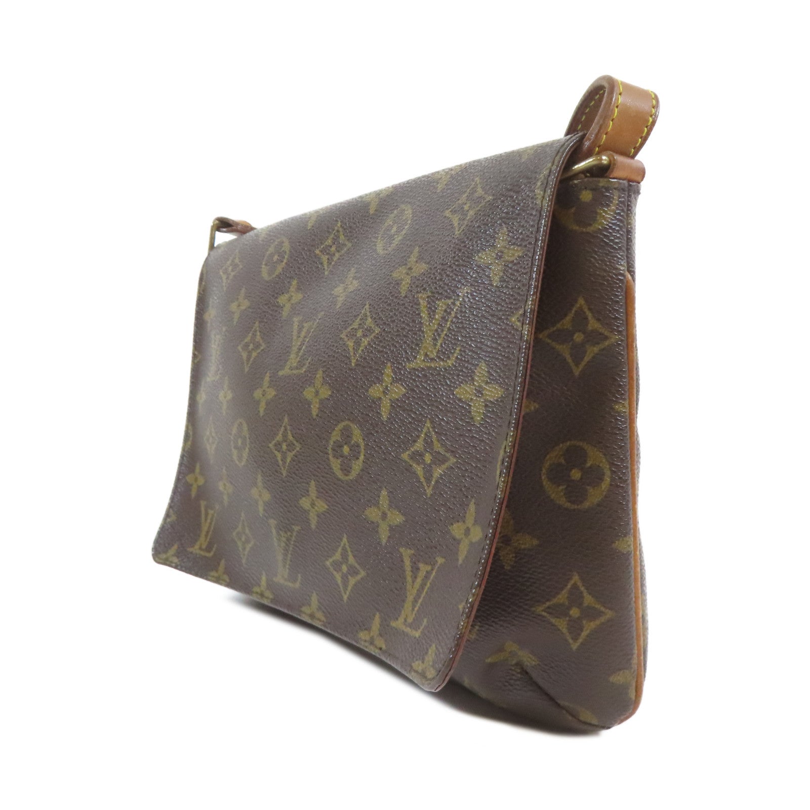 LOUIS VUITTON Monogram Musette Tango金扣肩背袋啡色