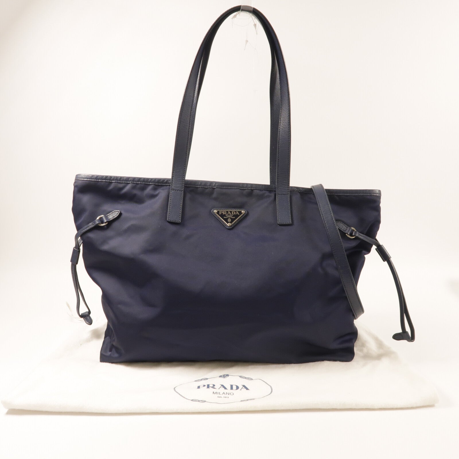 PRADA 尼龍Shoulder Bag銀扣手挽肩背兩用袋