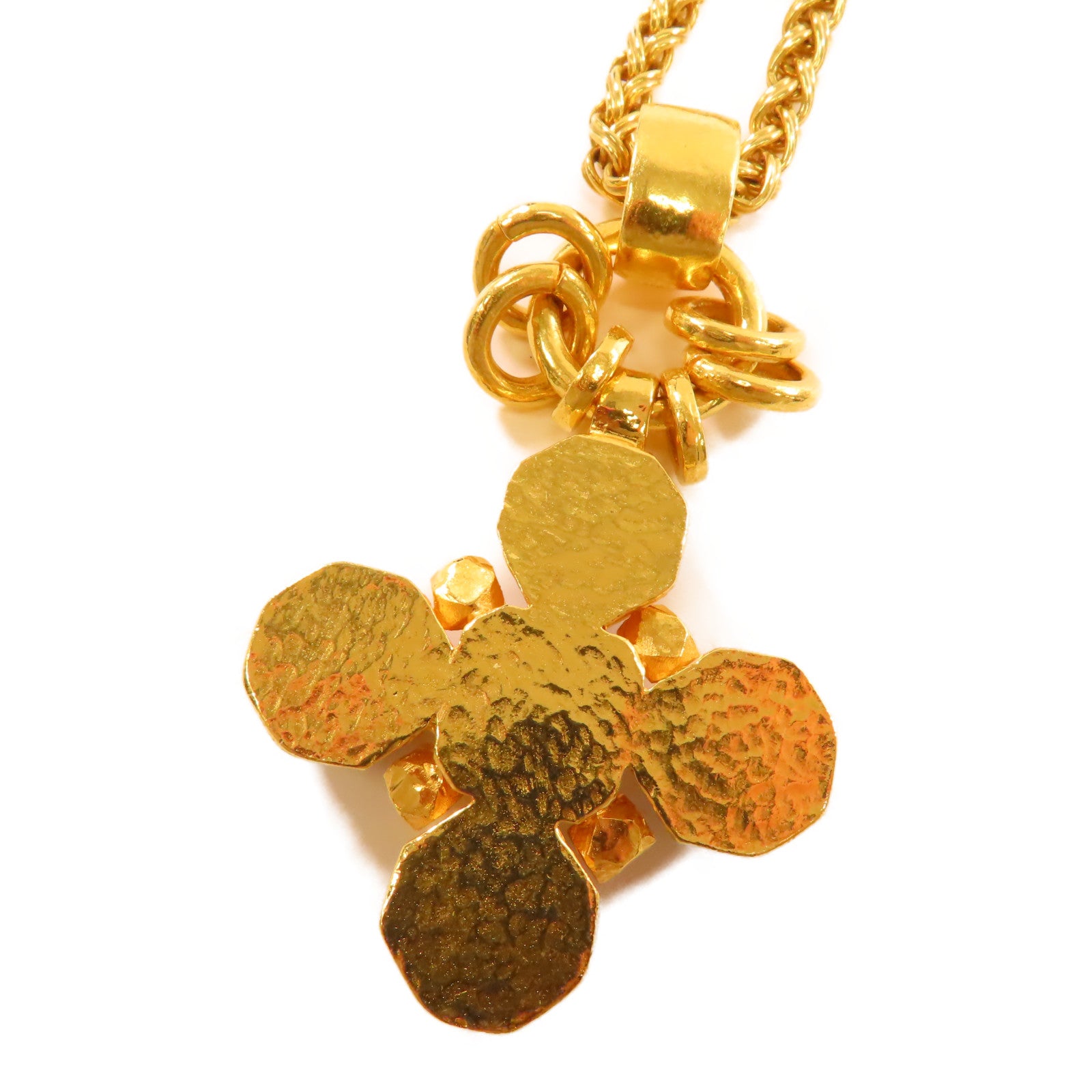 CHANEL 金屬Necklace項鍊金色/啡色