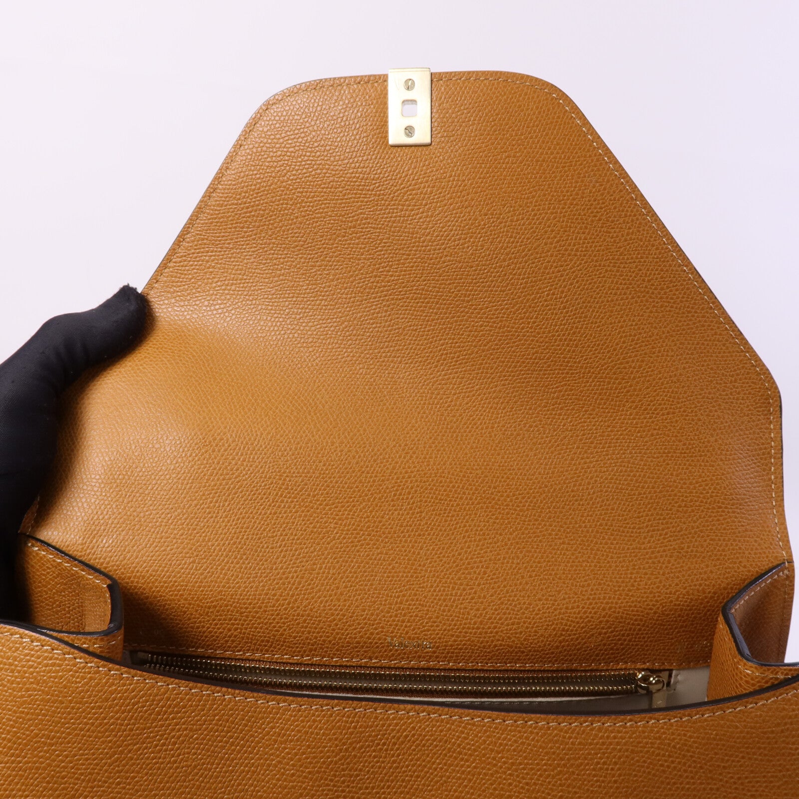 SELECTION 牛皮皮革Iside Top Handle Medium金扣手挽肩背兩用袋