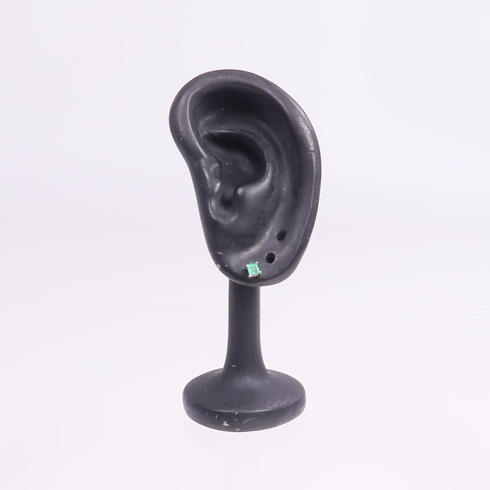 JEWELRY 18K白金Emerald Earrings綠寶石耳環
