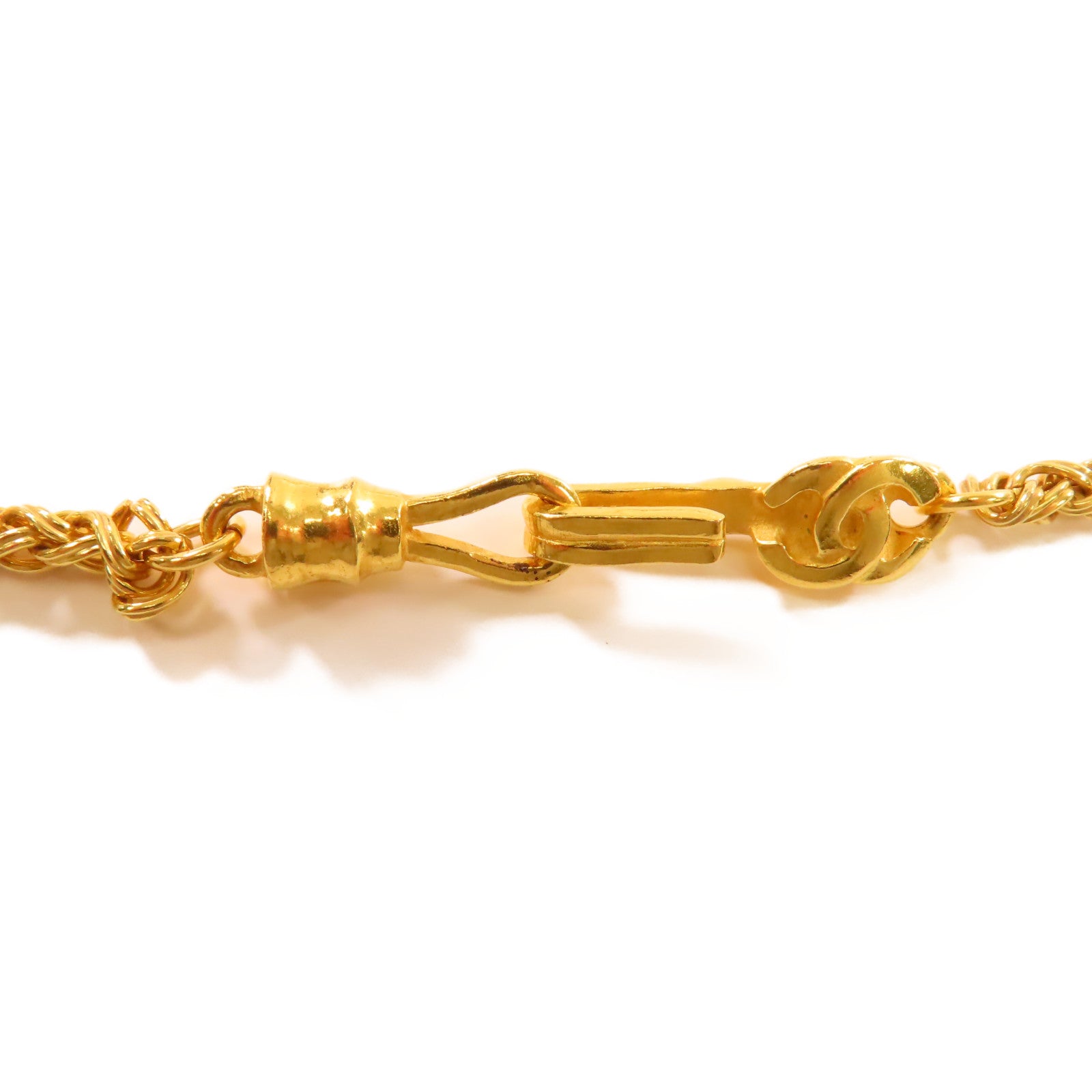 CHANEL 金屬Necklace項鍊金色/啡色