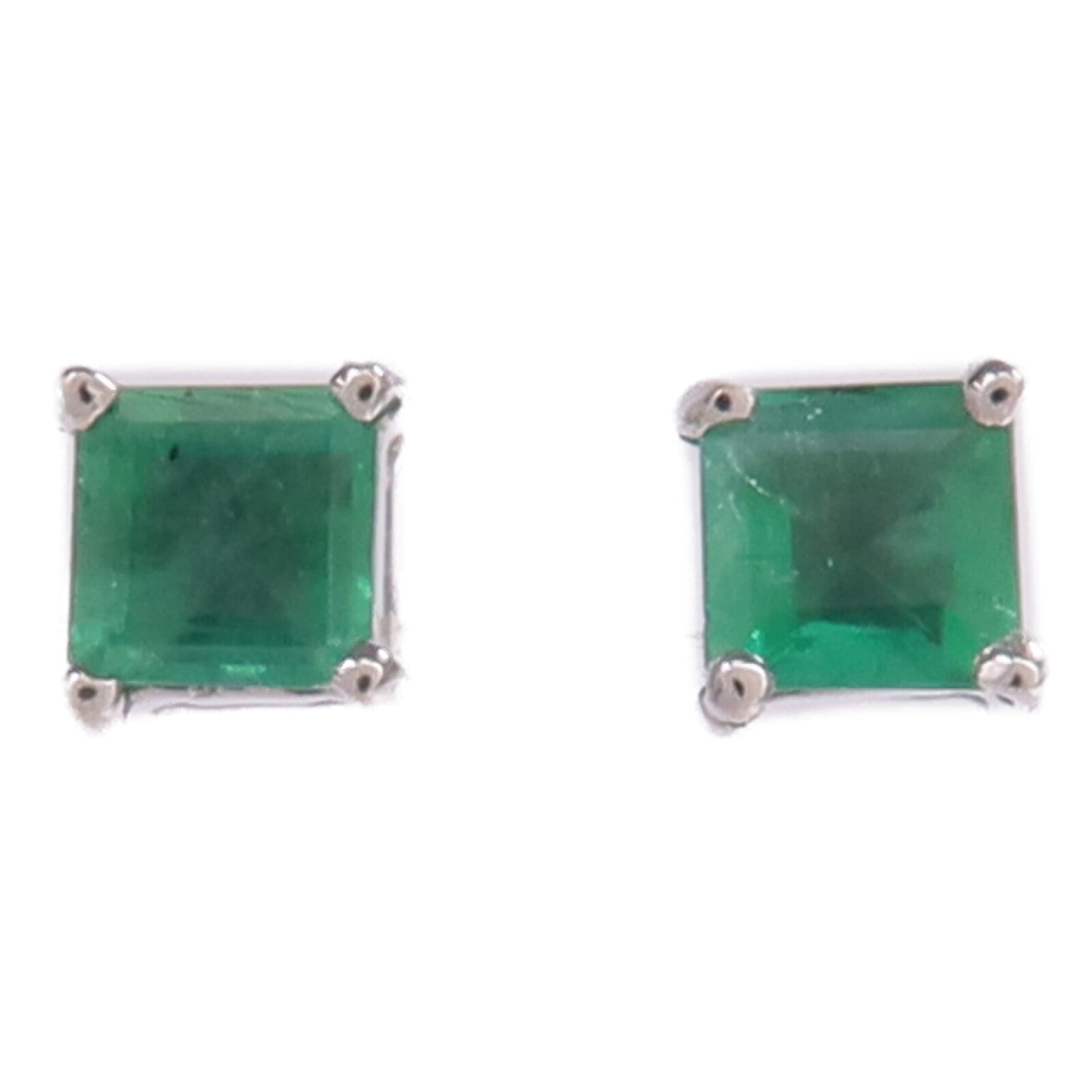 JEWELRY 18K白金Emerald Earrings綠寶石耳環