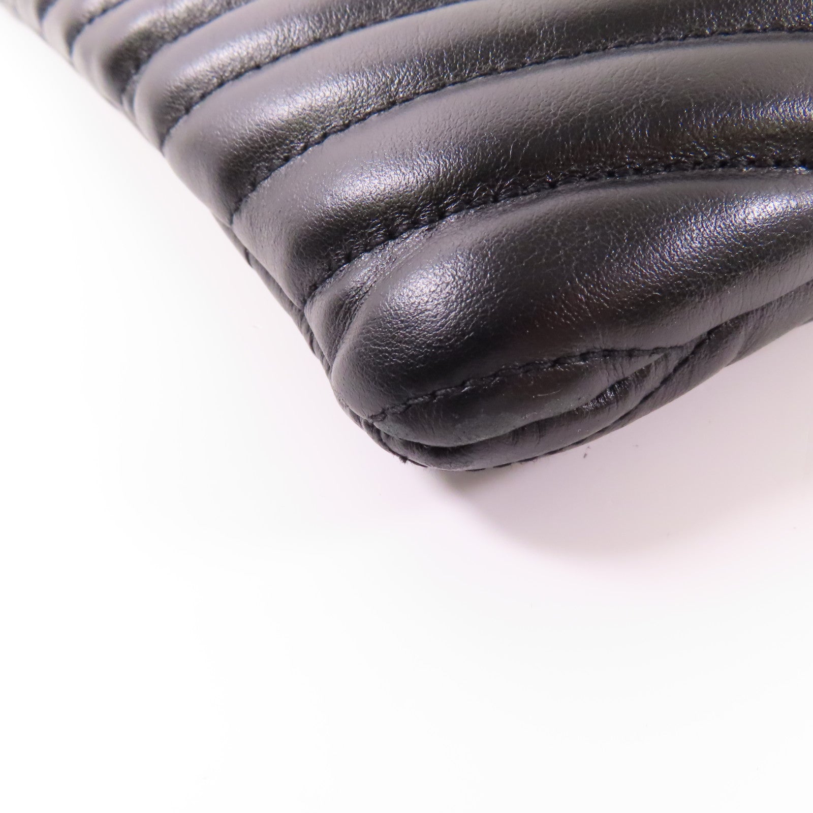 SAINT LAURENT 牛皮皮革Clutch銀扣手拿包