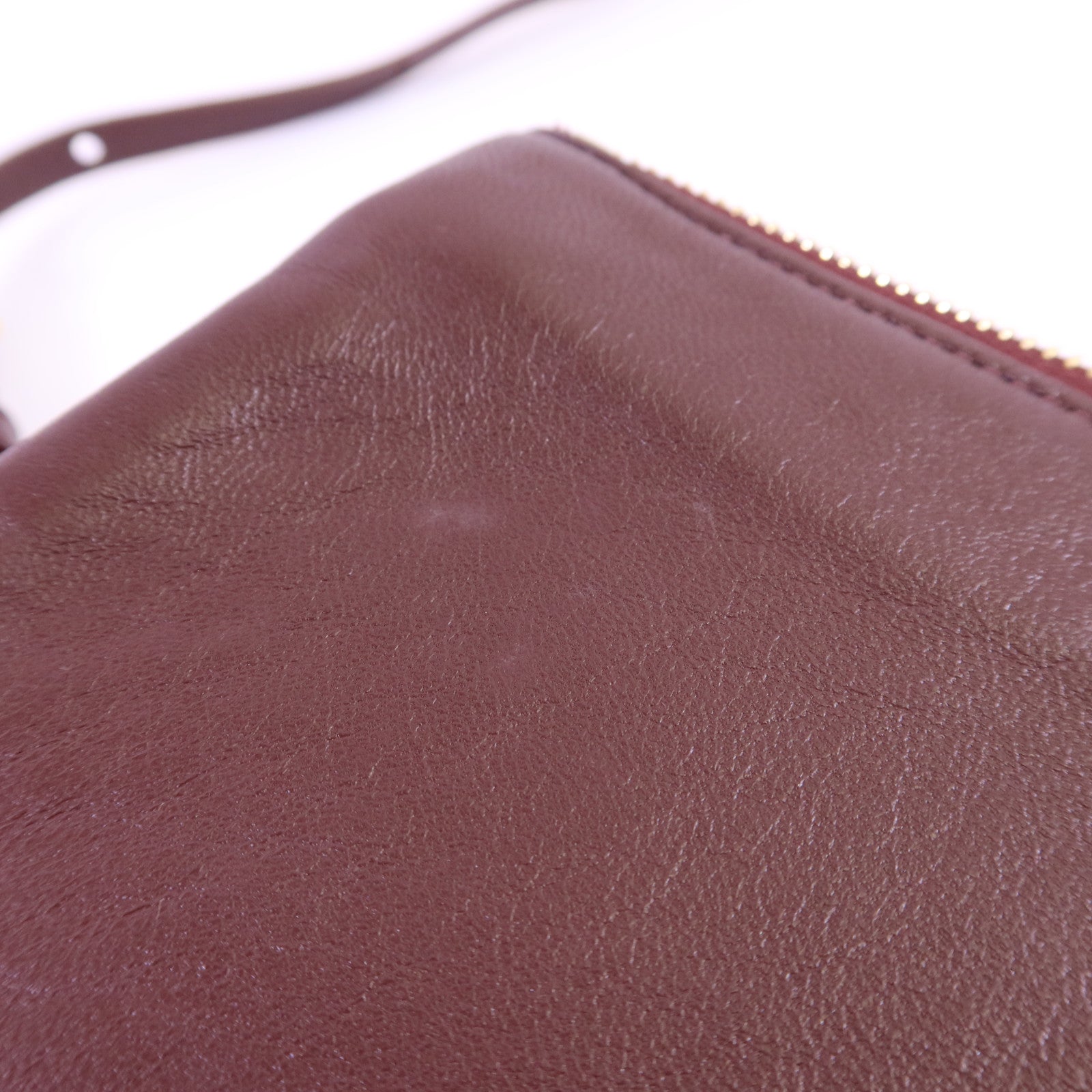 CELINE 牛皮皮革Trio Bag金扣肩背袋
