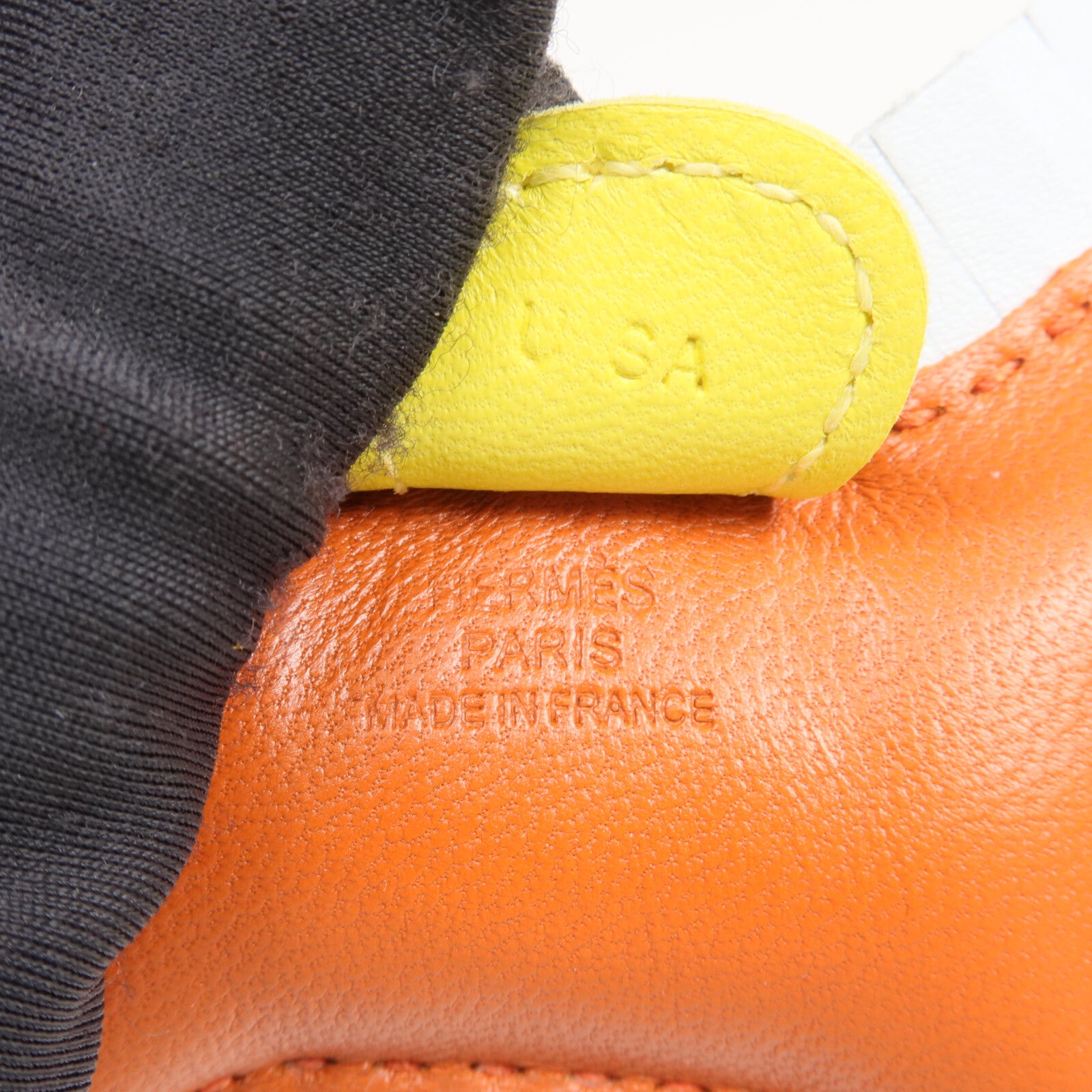 HERMES Milo皮革Rodeo PM掛飾Cornaline/Lime/Bleu Pale