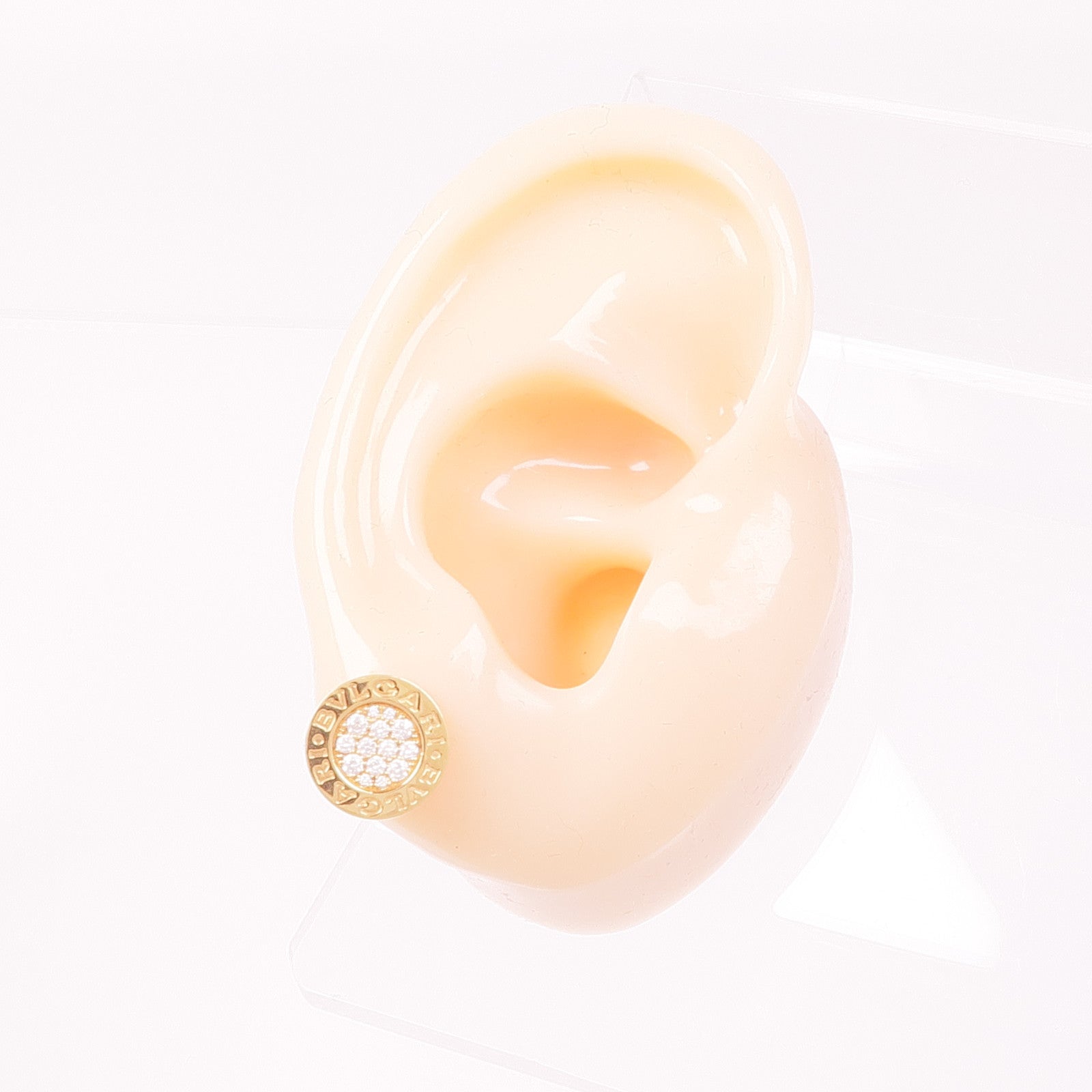 BVLGARI 18K玫瑰金Single Earring鑽石耳環
