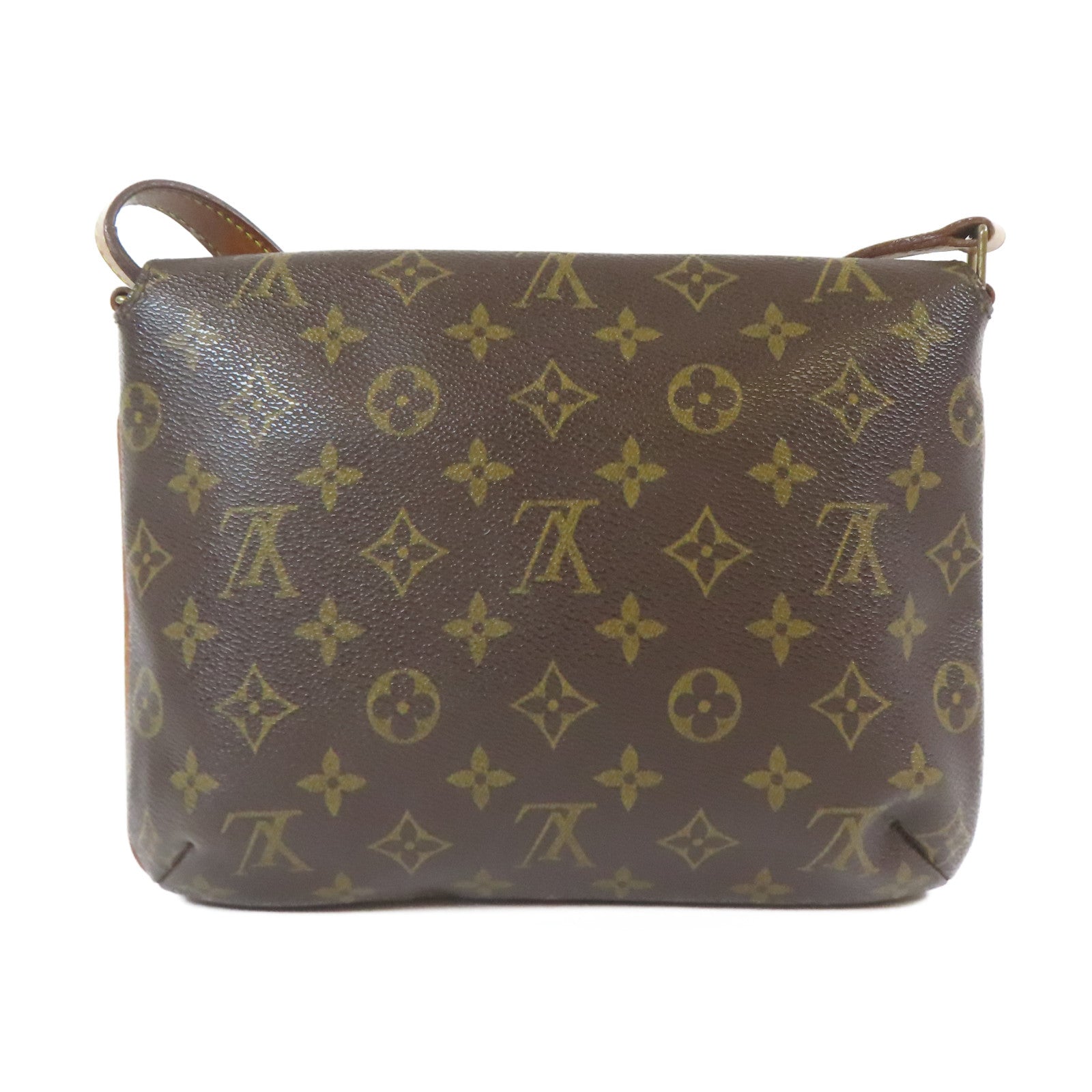 LOUIS VUITTON Monogram Musette Tango金扣肩背袋啡色